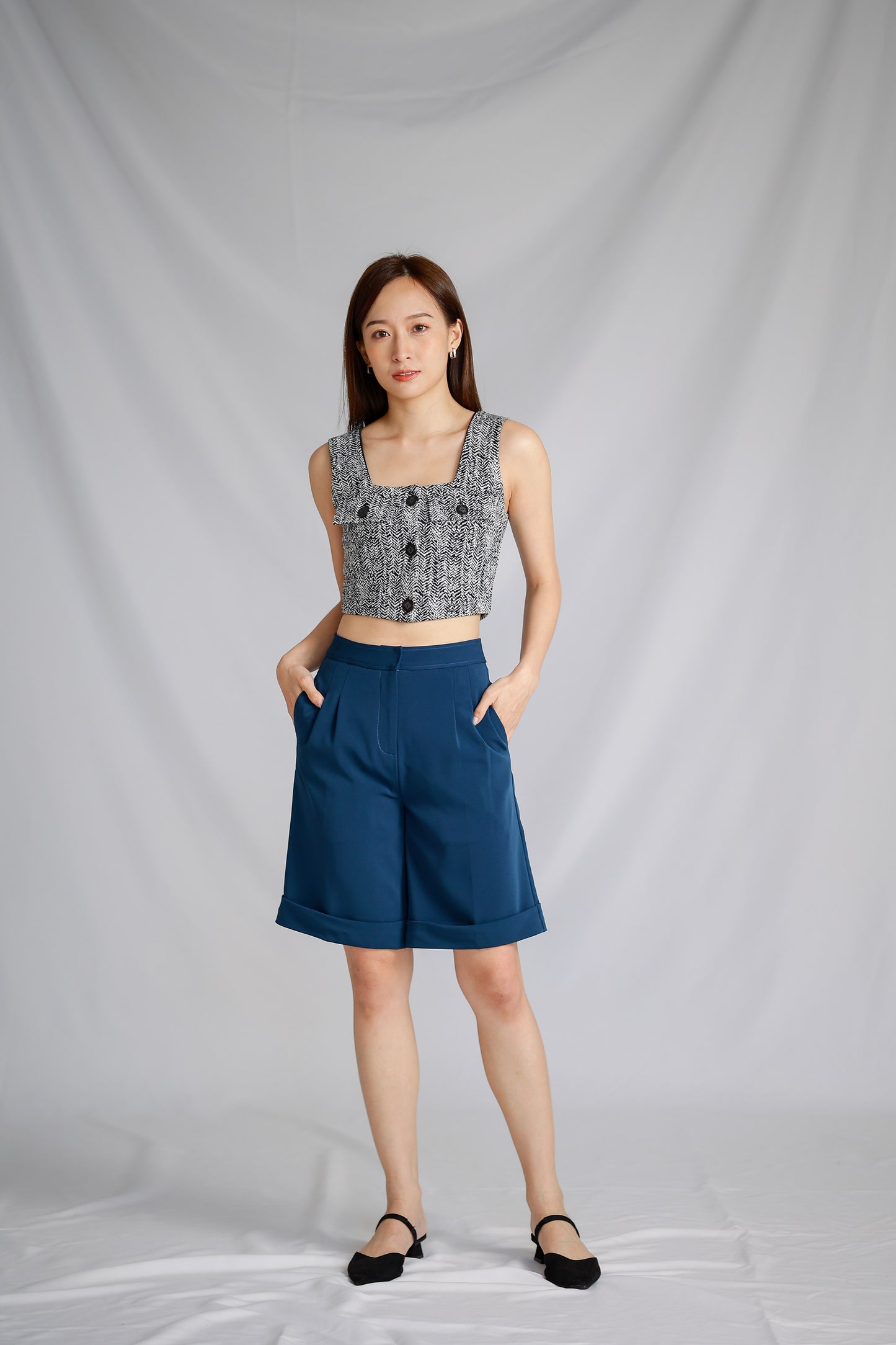 Catrin Bermuda Short - Blue