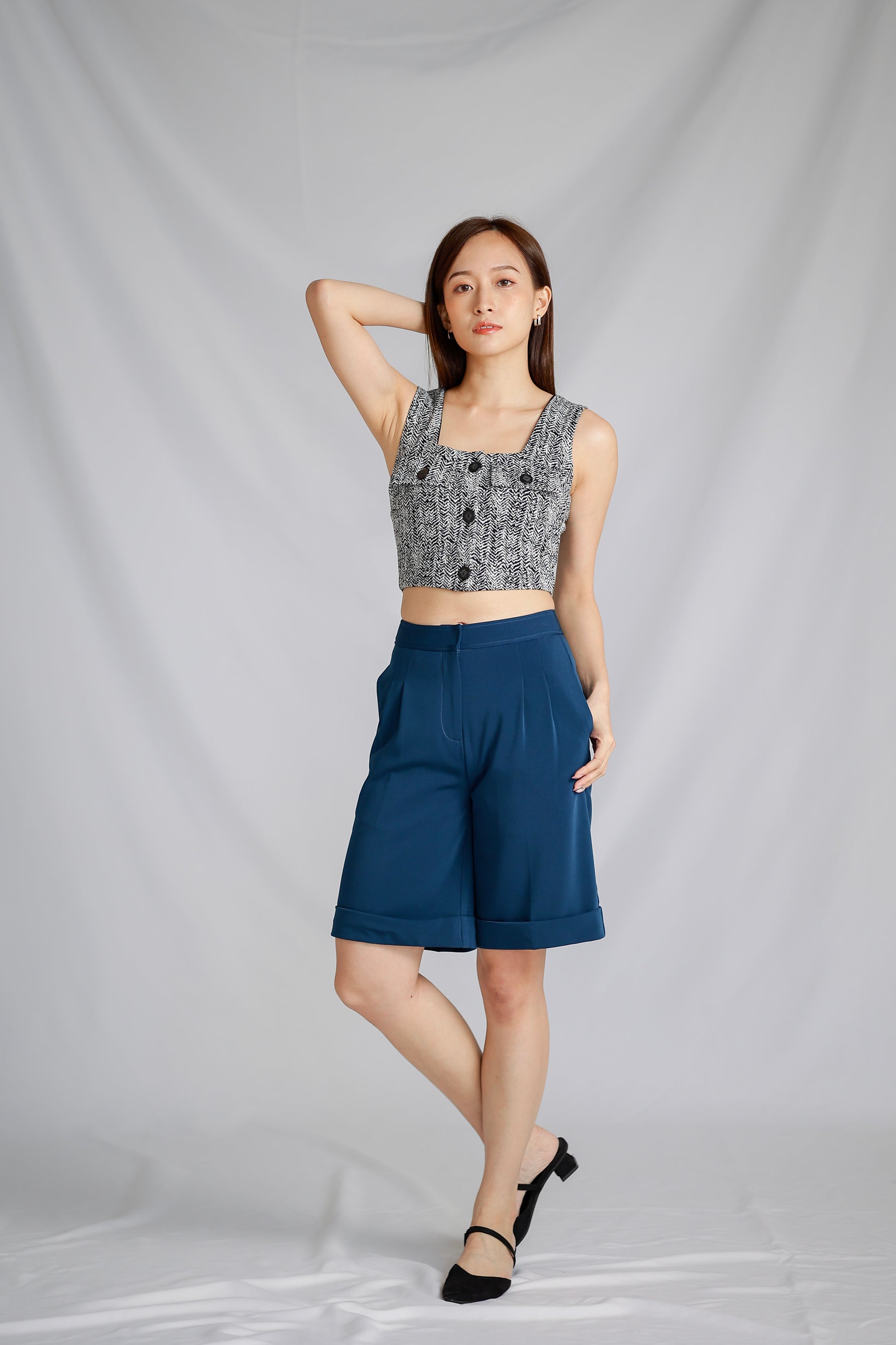 Catrin Bermuda Short - Blue