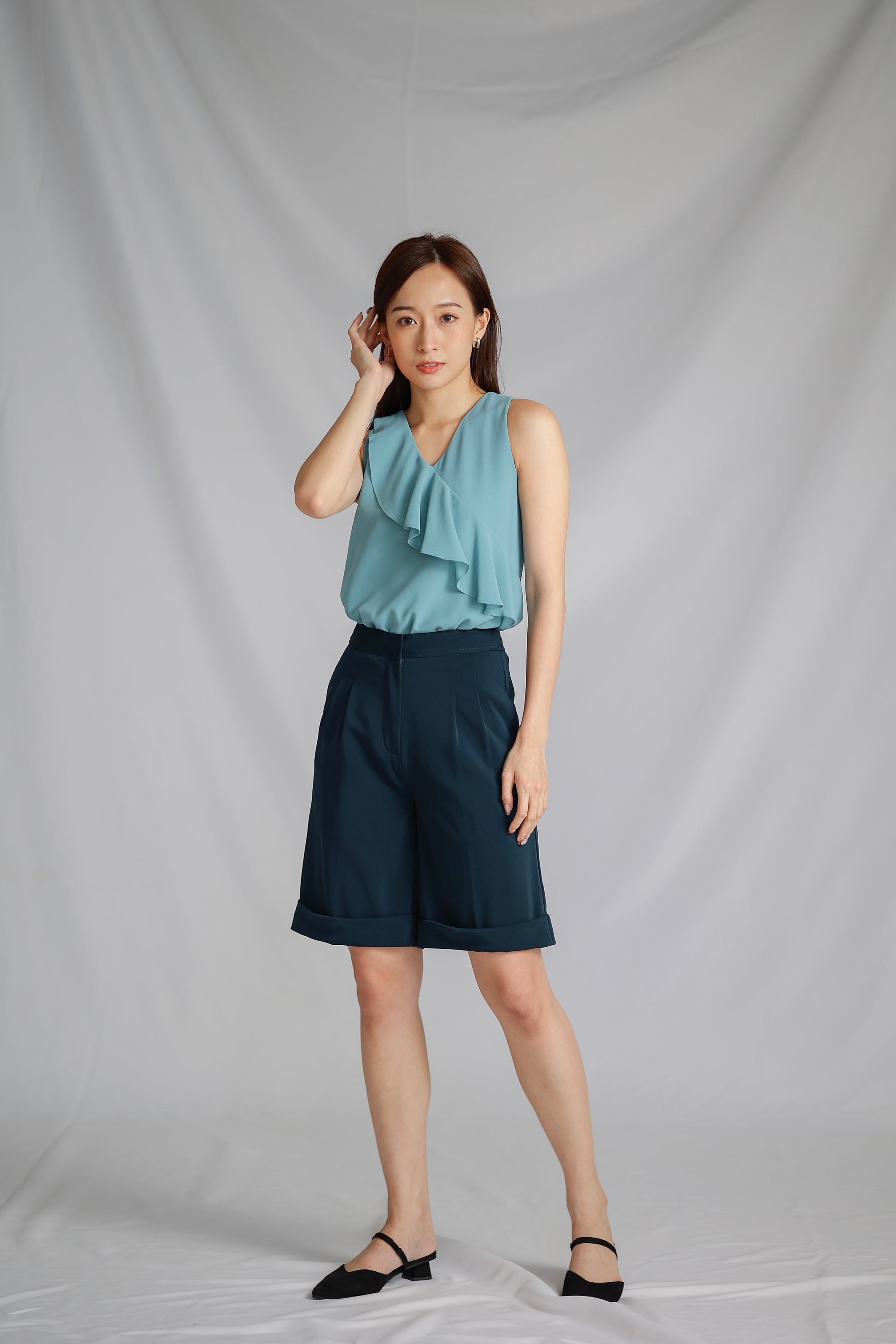 Catrin Bermuda Short - Seagreen