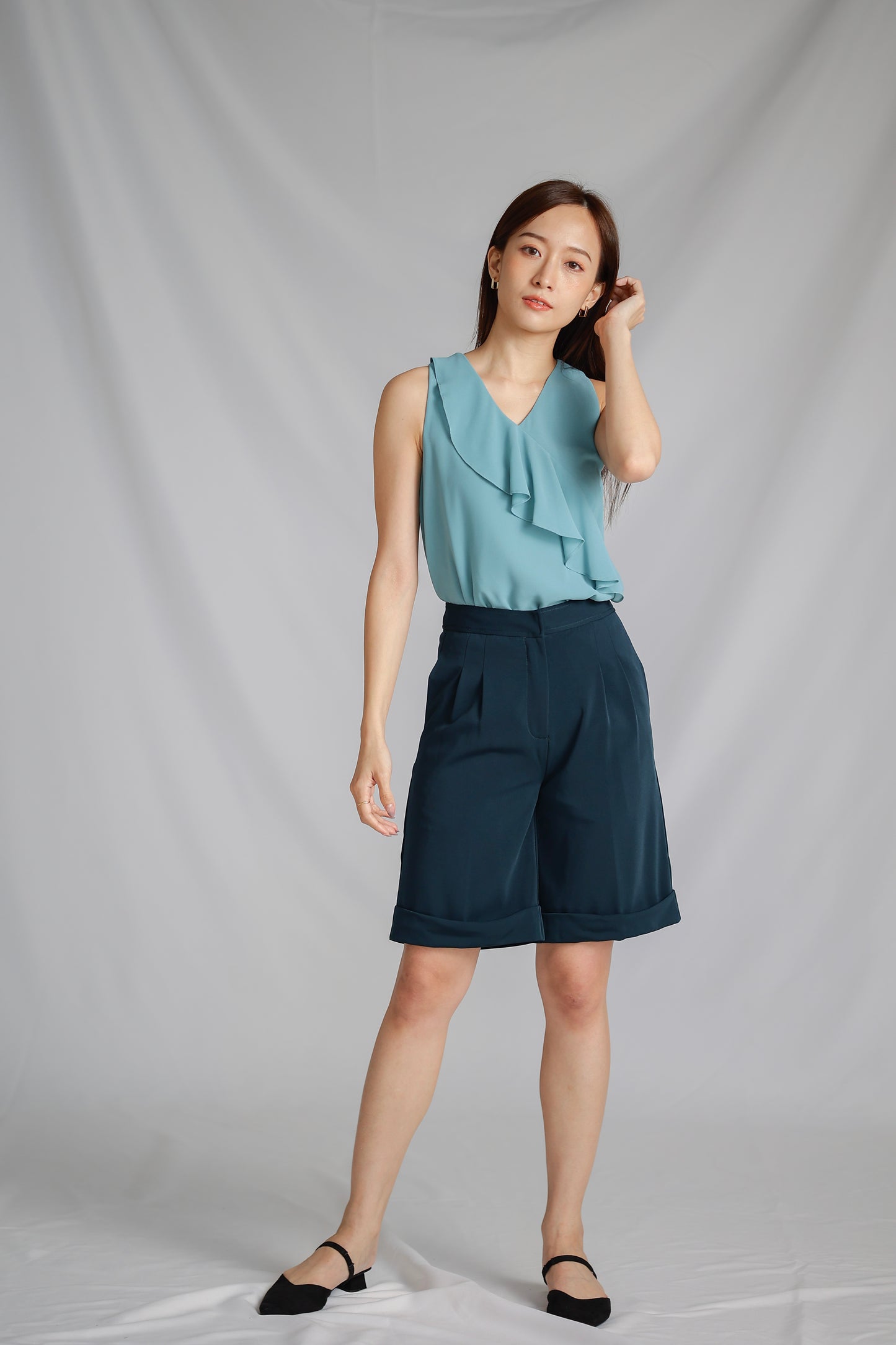 Catrin Bermuda Short - Seagreen