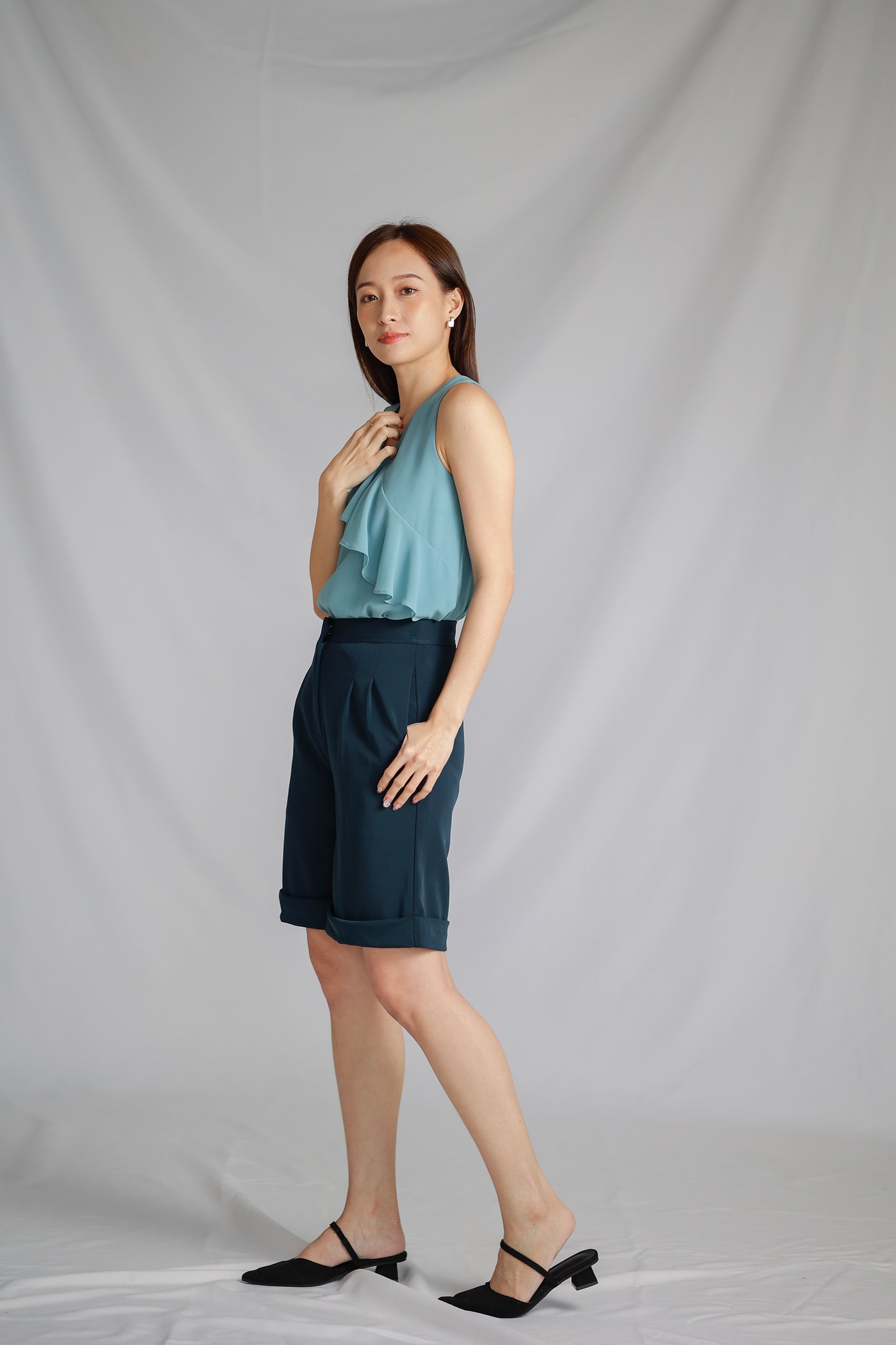 Catrin Bermuda Short - Seagreen