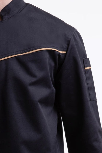 Long Sleeve Chef Jacket with Contrast Piping (FHE-1858)