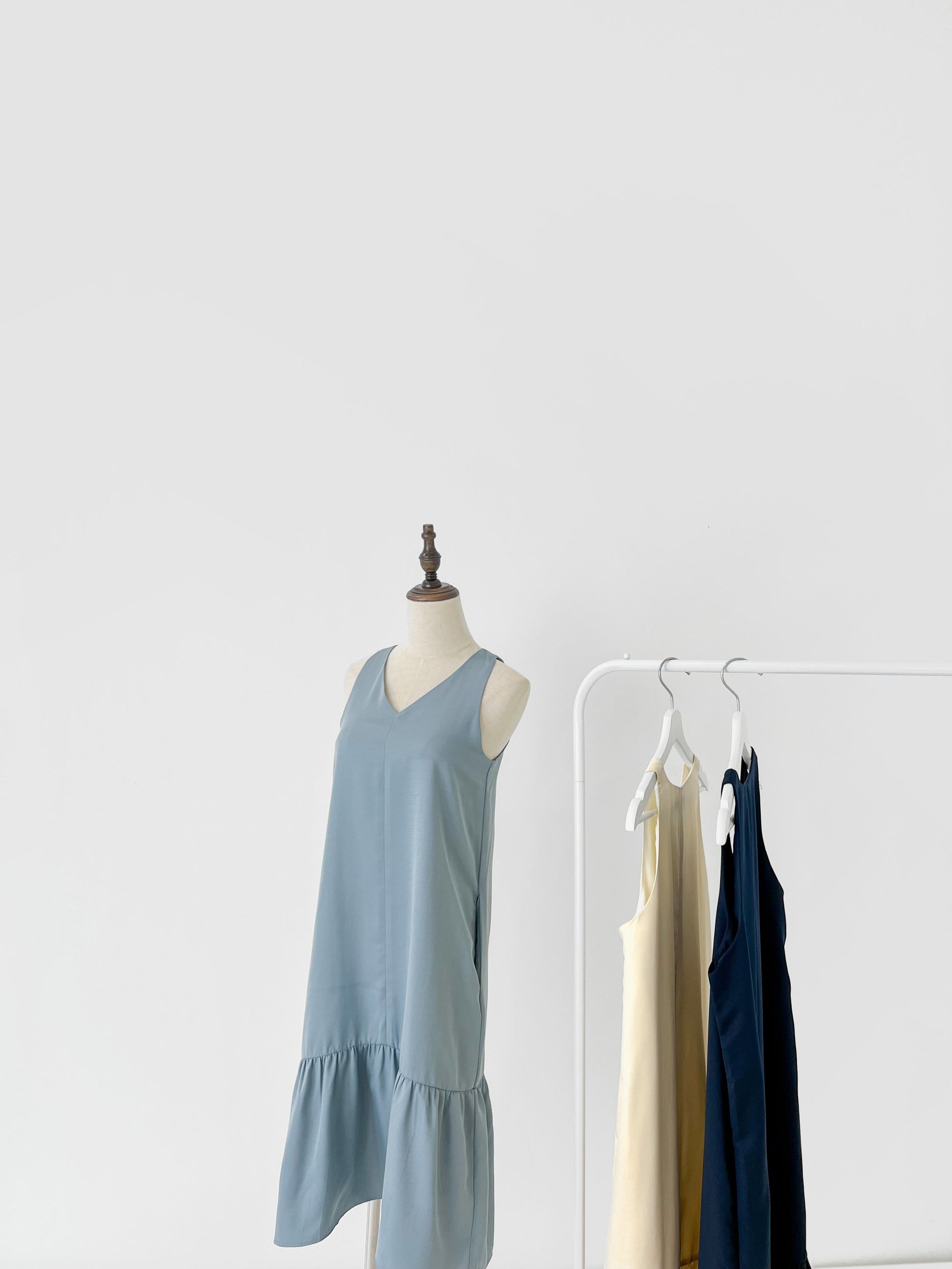 Dania Ruffles Shift Dress - Cream