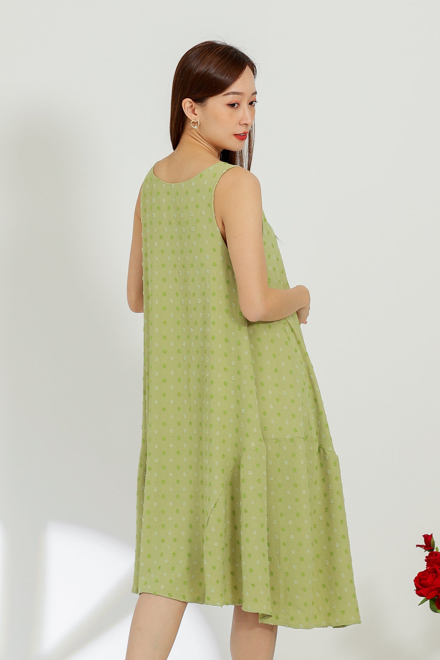Dion Circular Dress - Lime Green