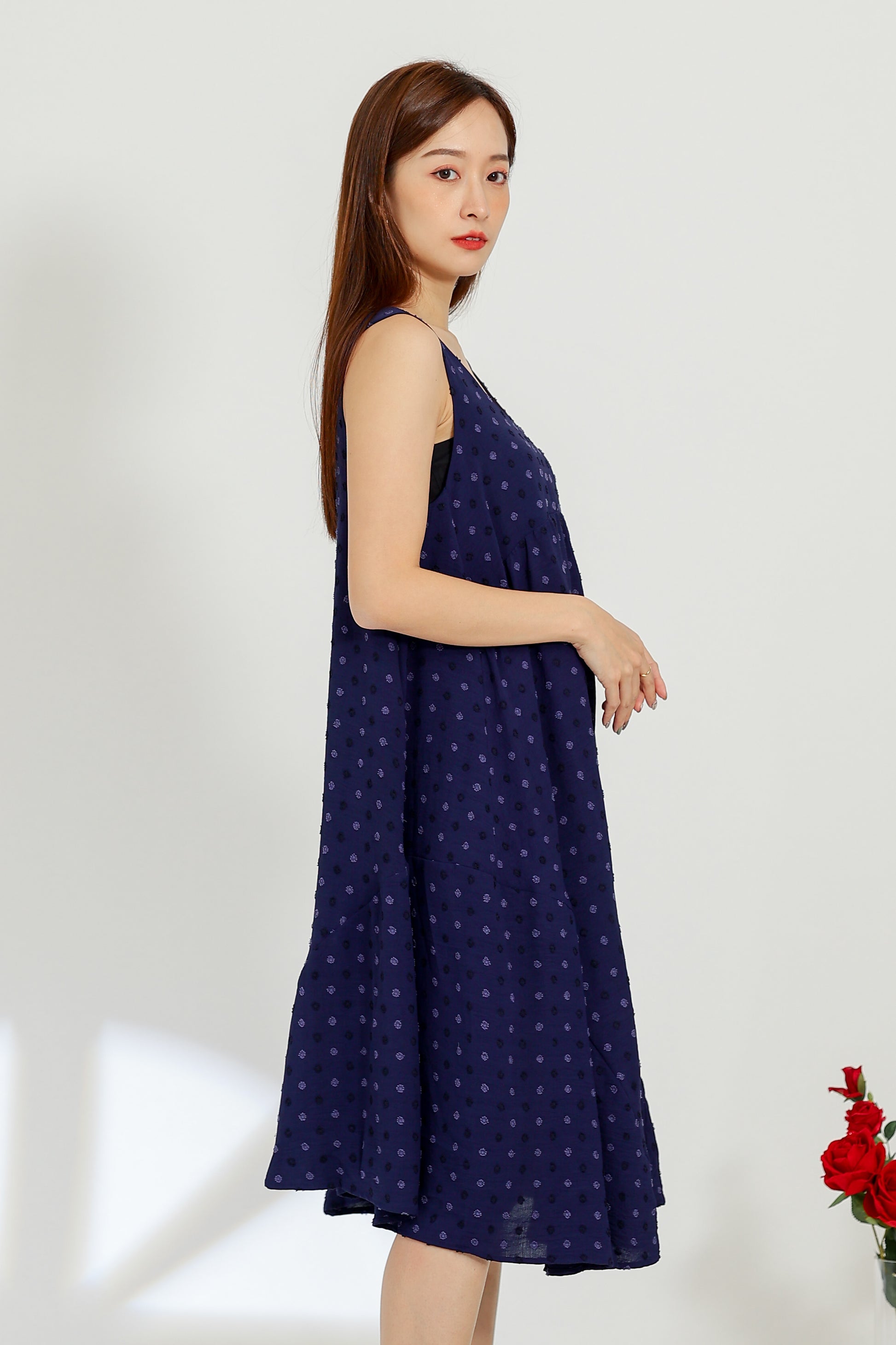 Dion Circular Dress - Navy