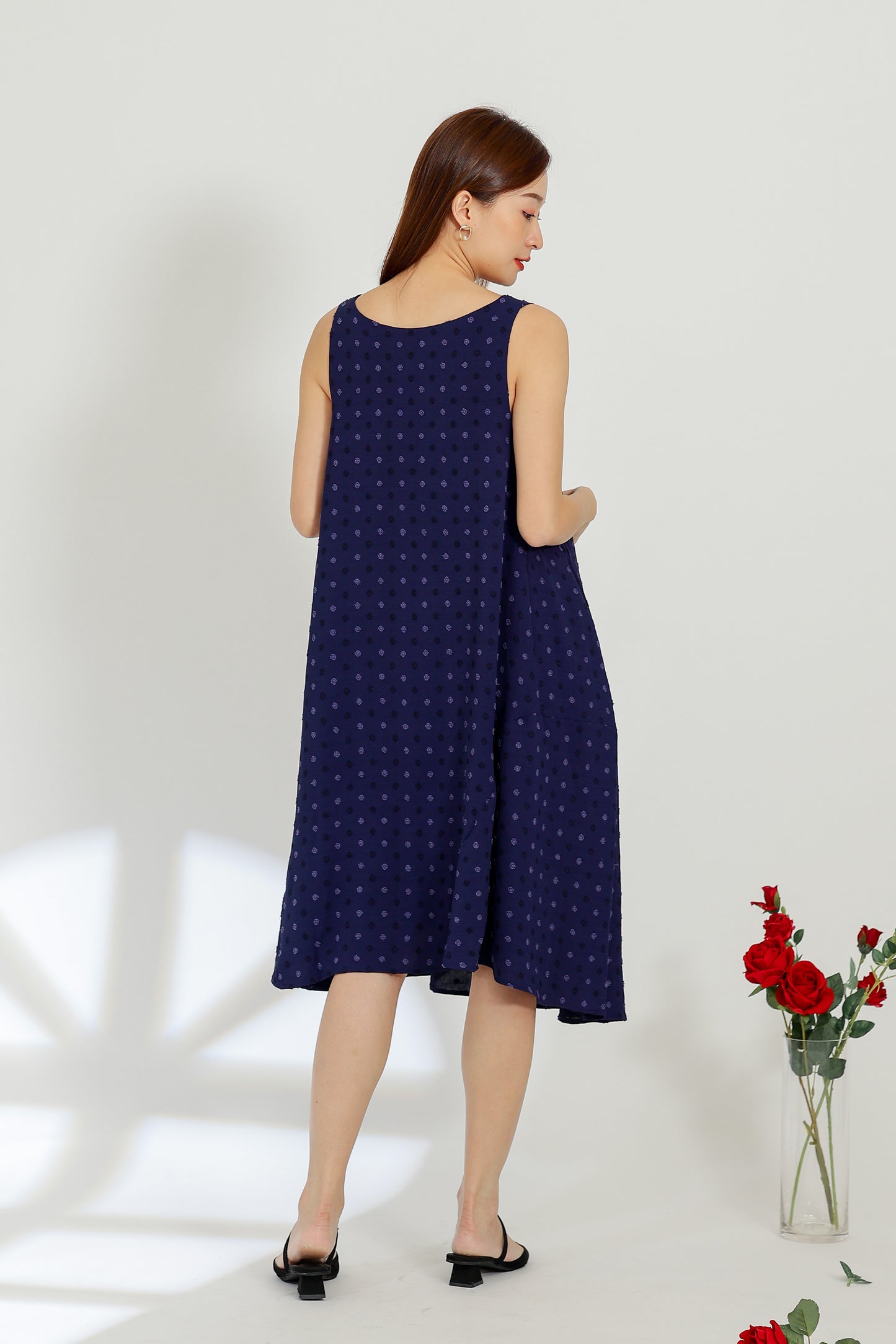 Dion Circular Dress - Navy