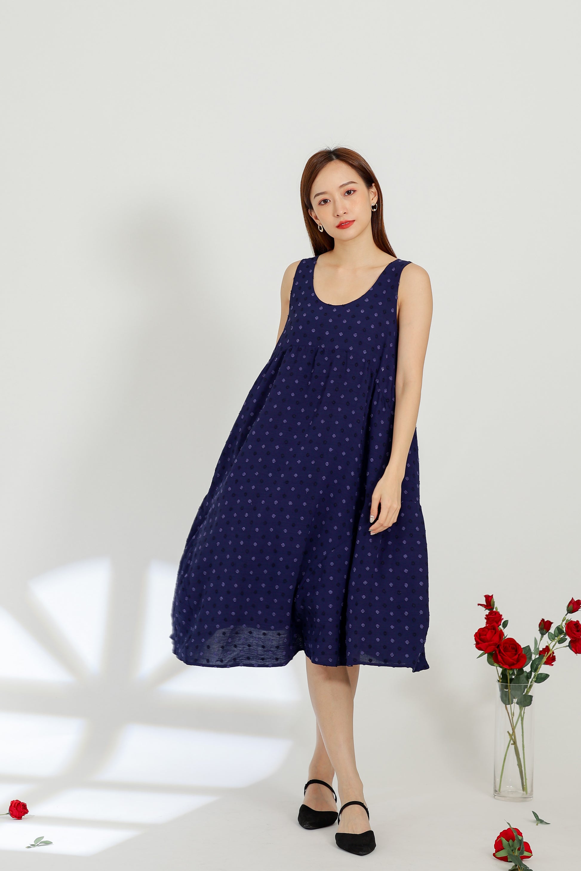 Dion Circular Dress - Navy