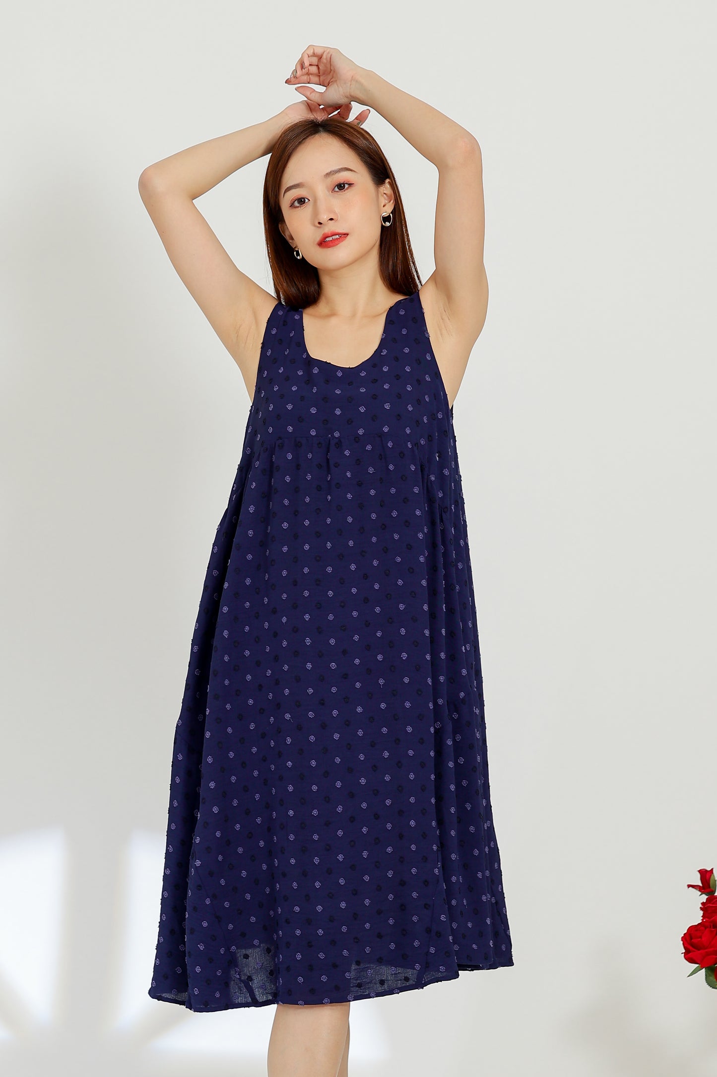 Dion Circular Dress - Navy