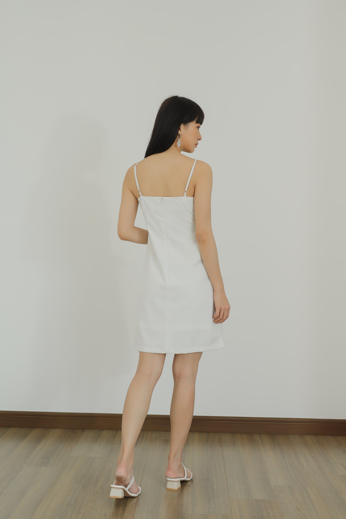 Azalea Ruffles Cami Dress - White
