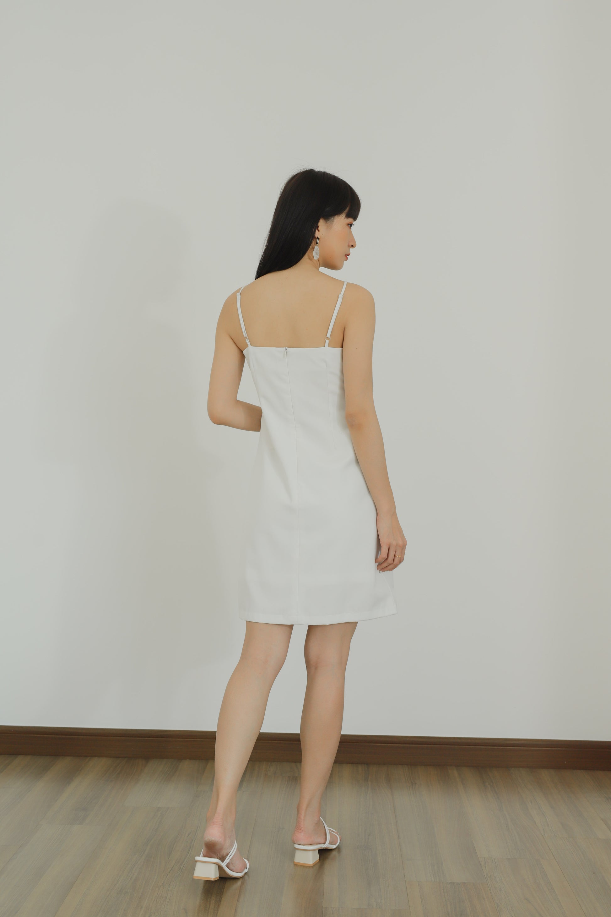 Azalea Ruffles Cami Dress - White