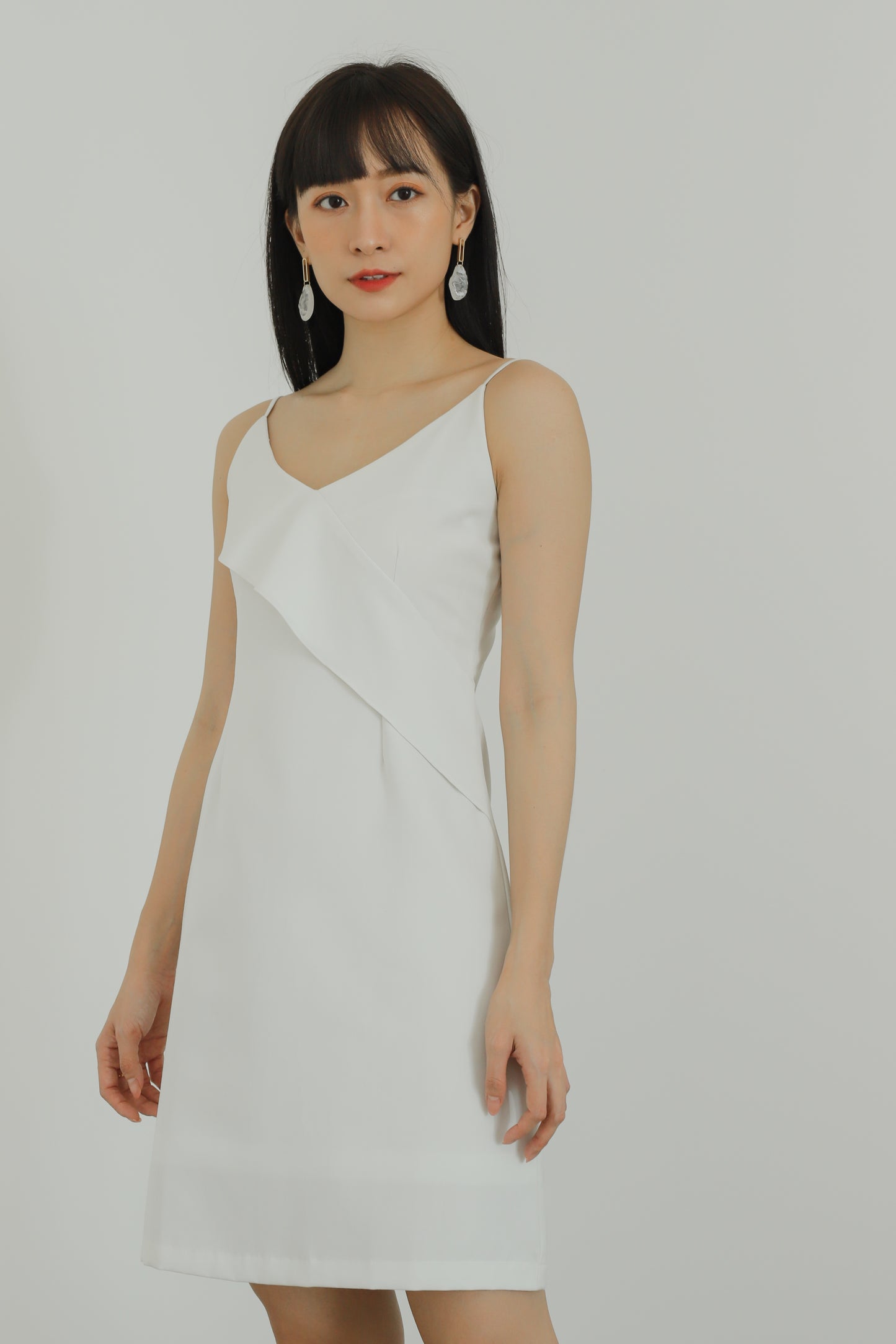 Azalea Ruffles Cami Dress - White