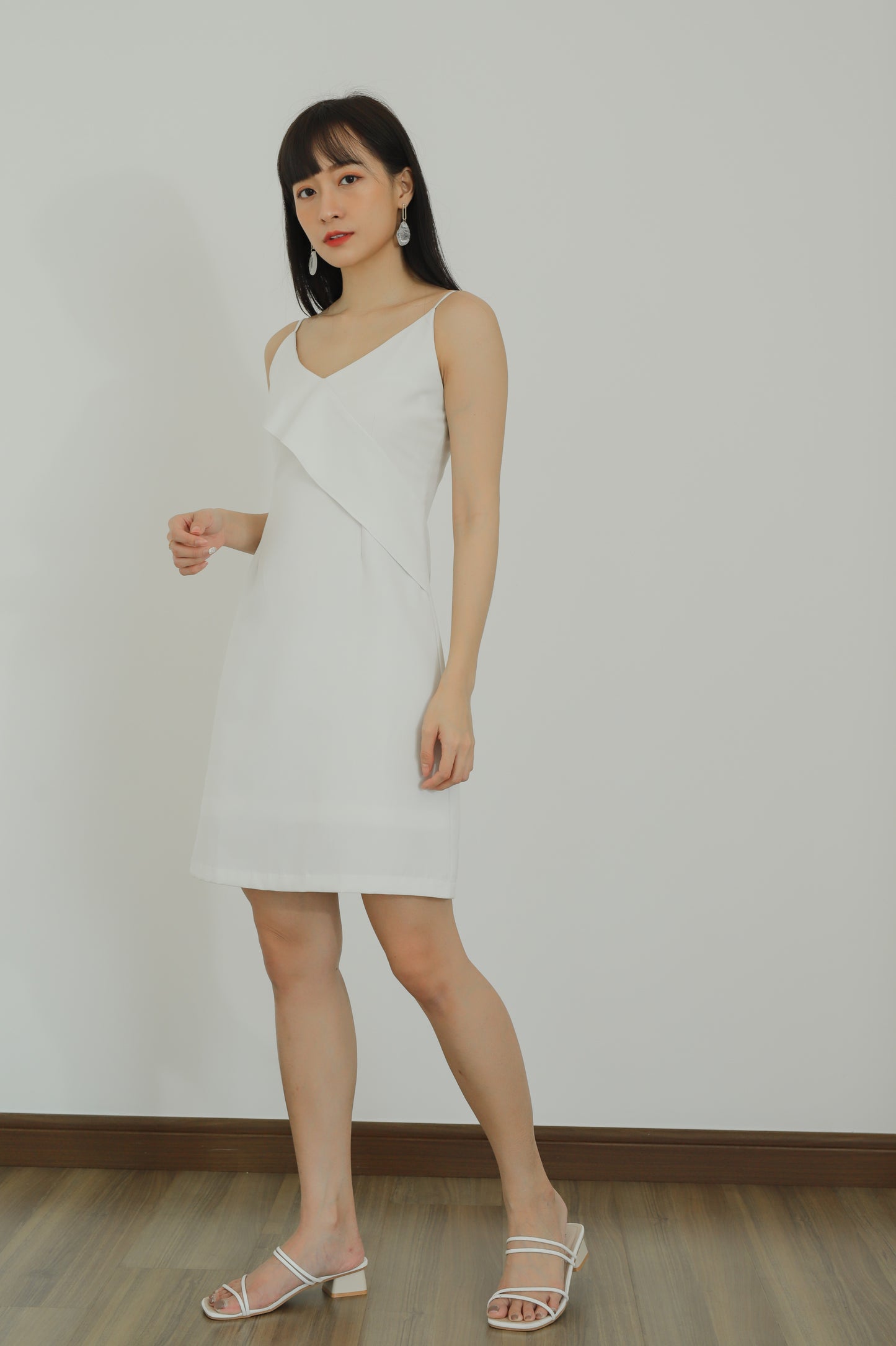 Azalea Ruffles Cami Dress - White