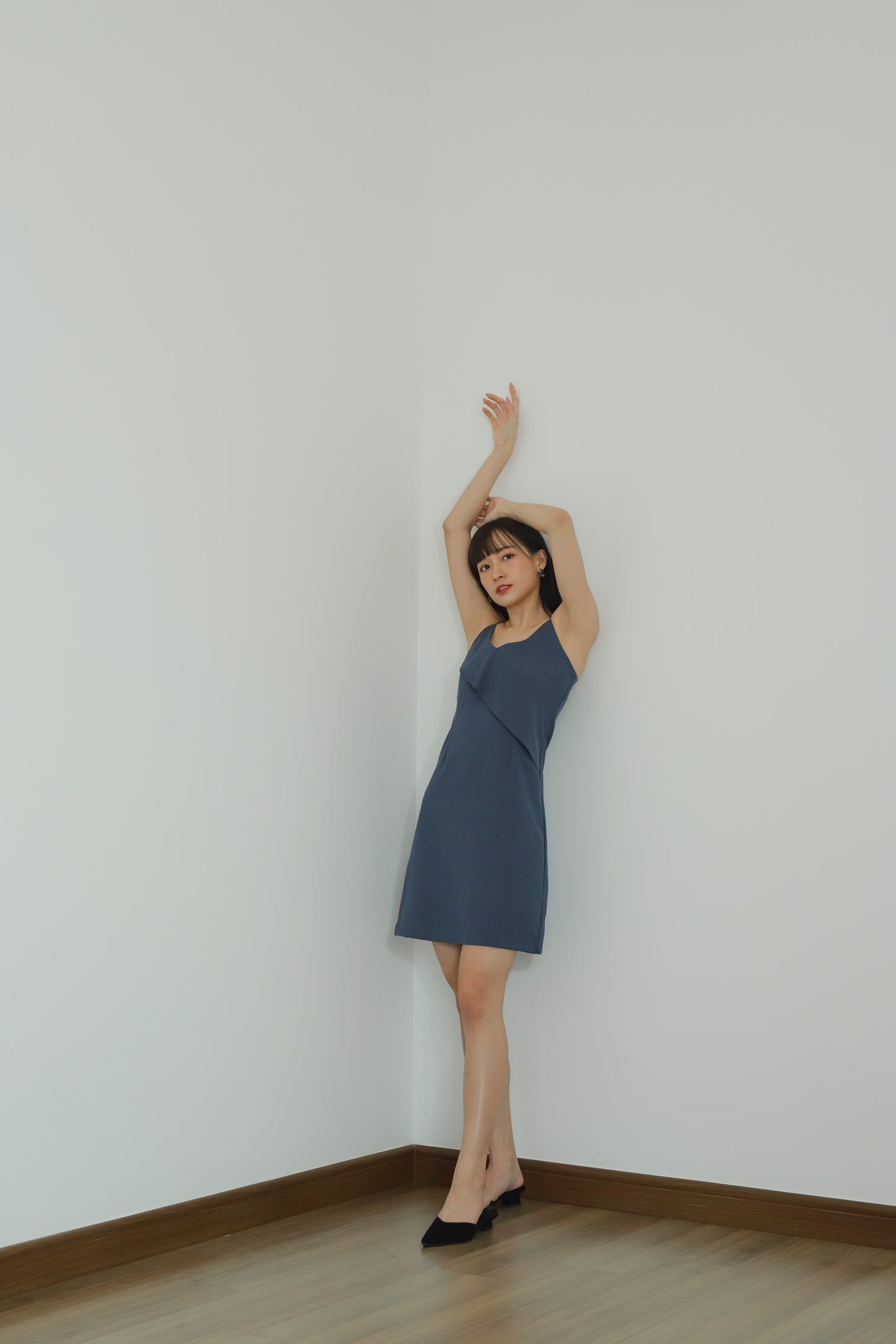 Azalea Ruffles Cami Dress - Navy