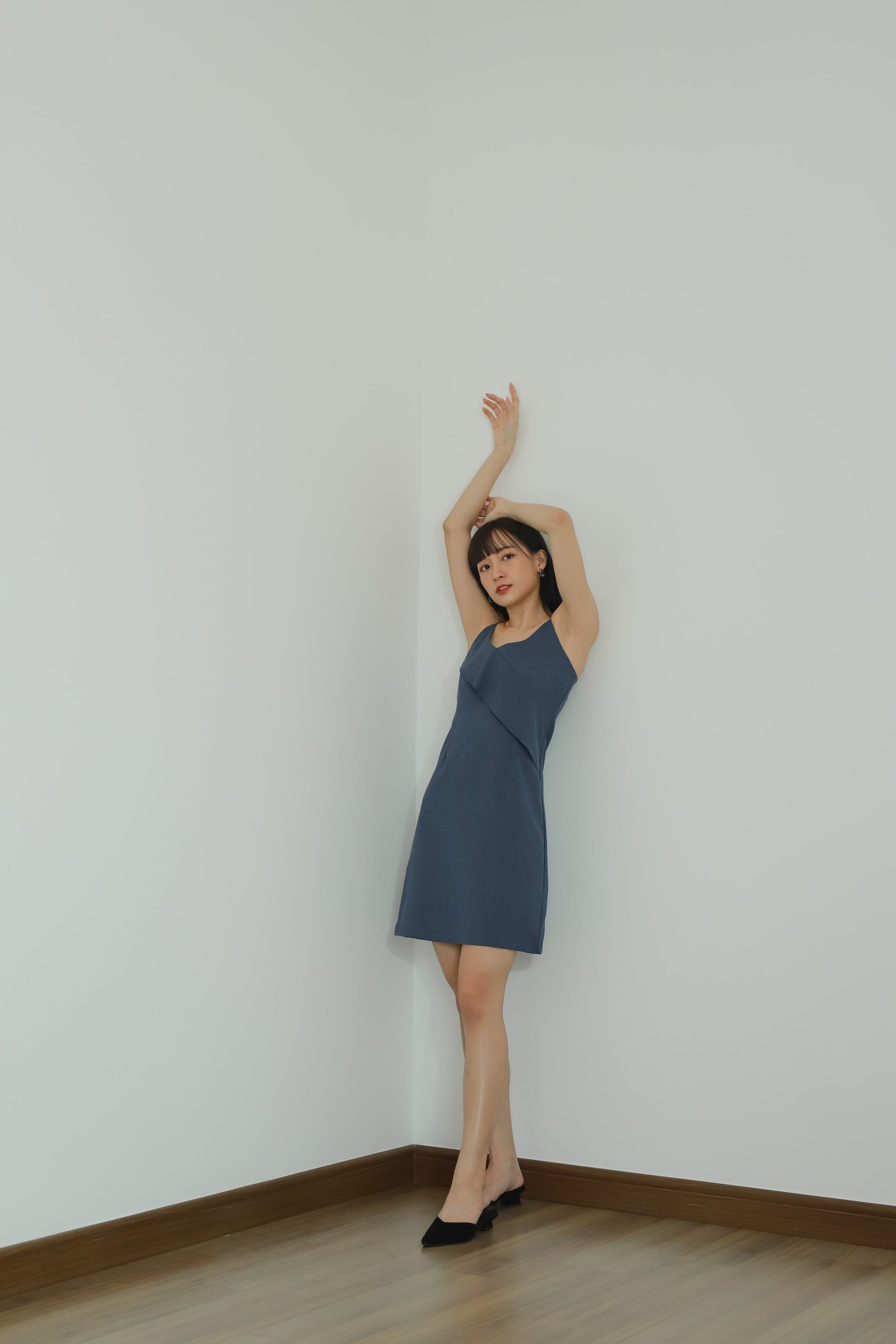 Azalea Ruffles Cami Dress - Navy