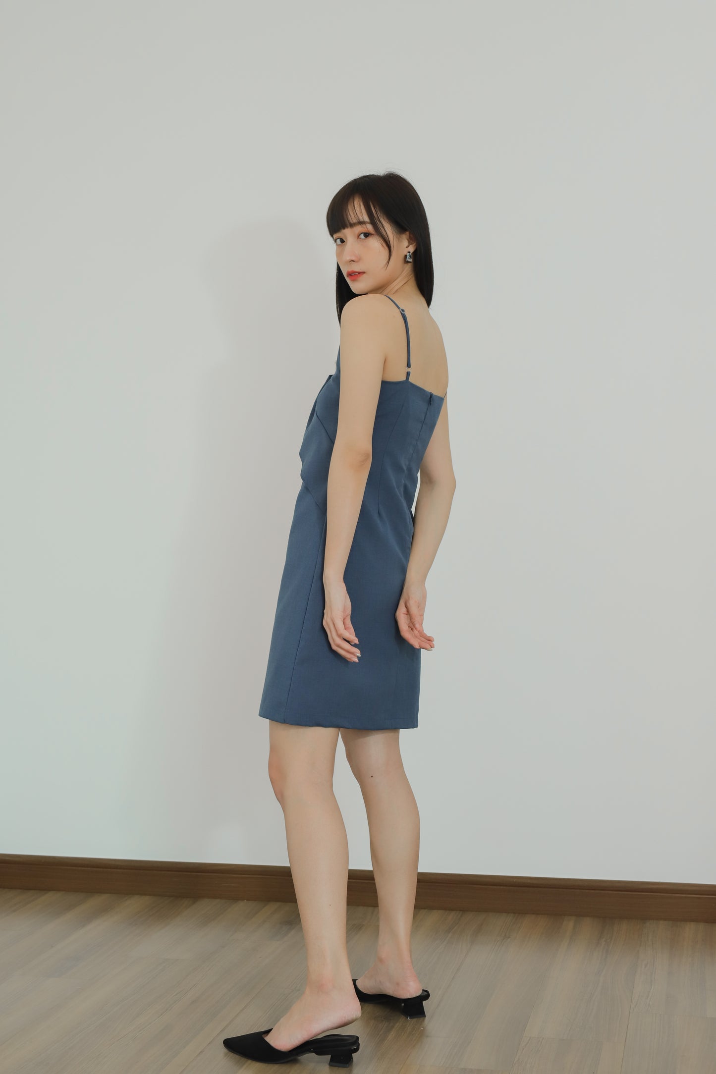 Azalea Ruffles Cami Dress - Navy