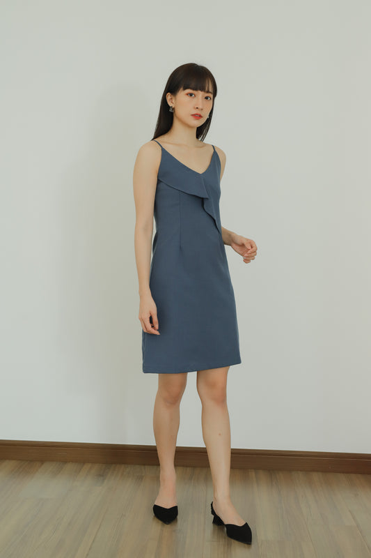 Azalea Ruffles Cami Dress - Navy