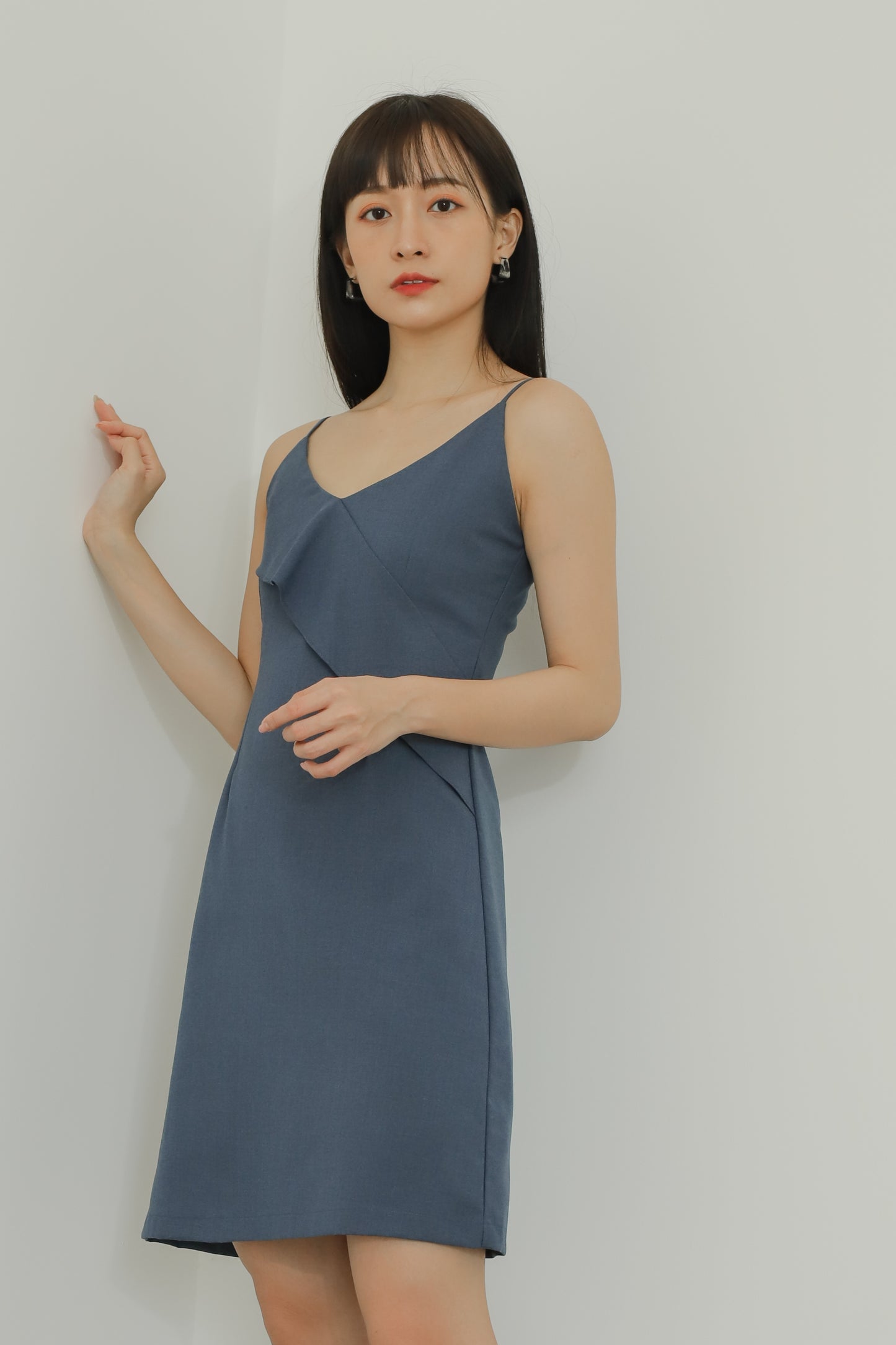 Azalea Ruffles Cami Dress - Navy
