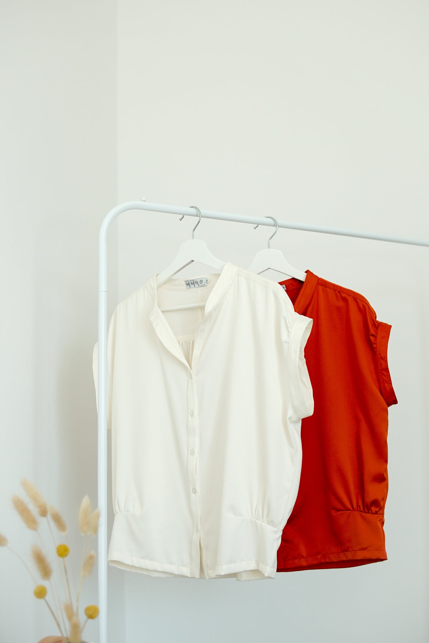 Ember Satin Blouse - Orange