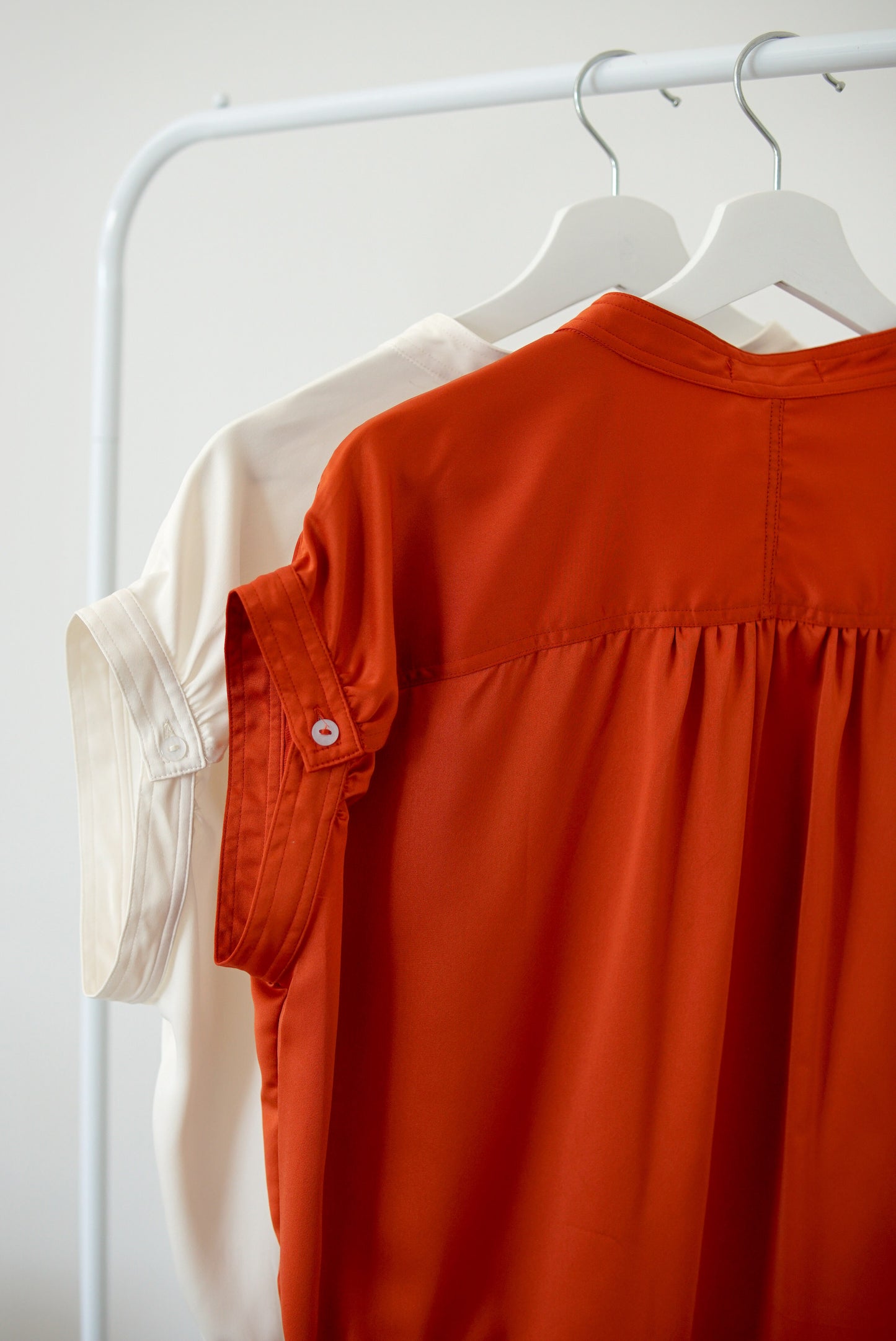 Ember Satin Blouse - Orange