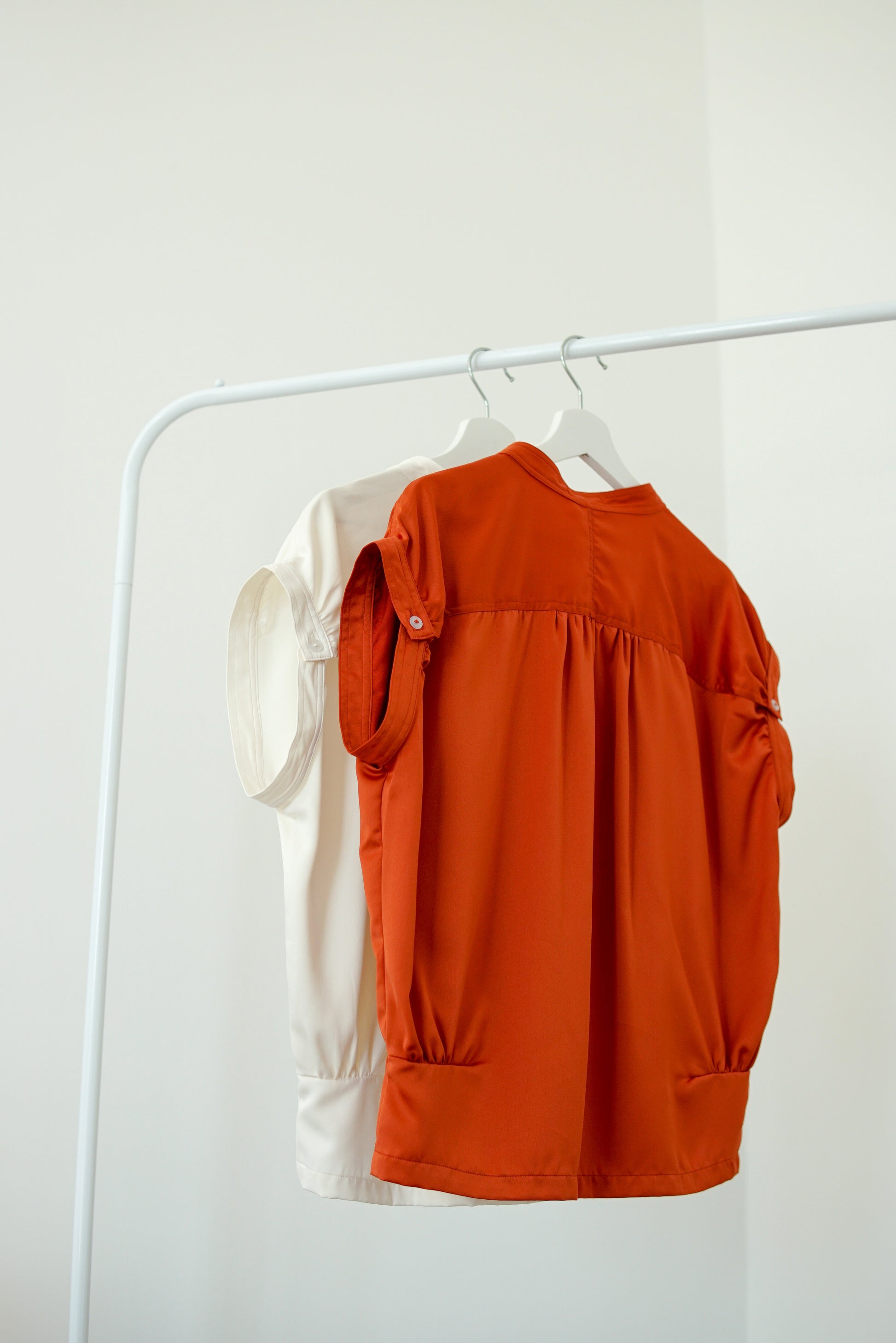 Ember Satin Blouse - Orange