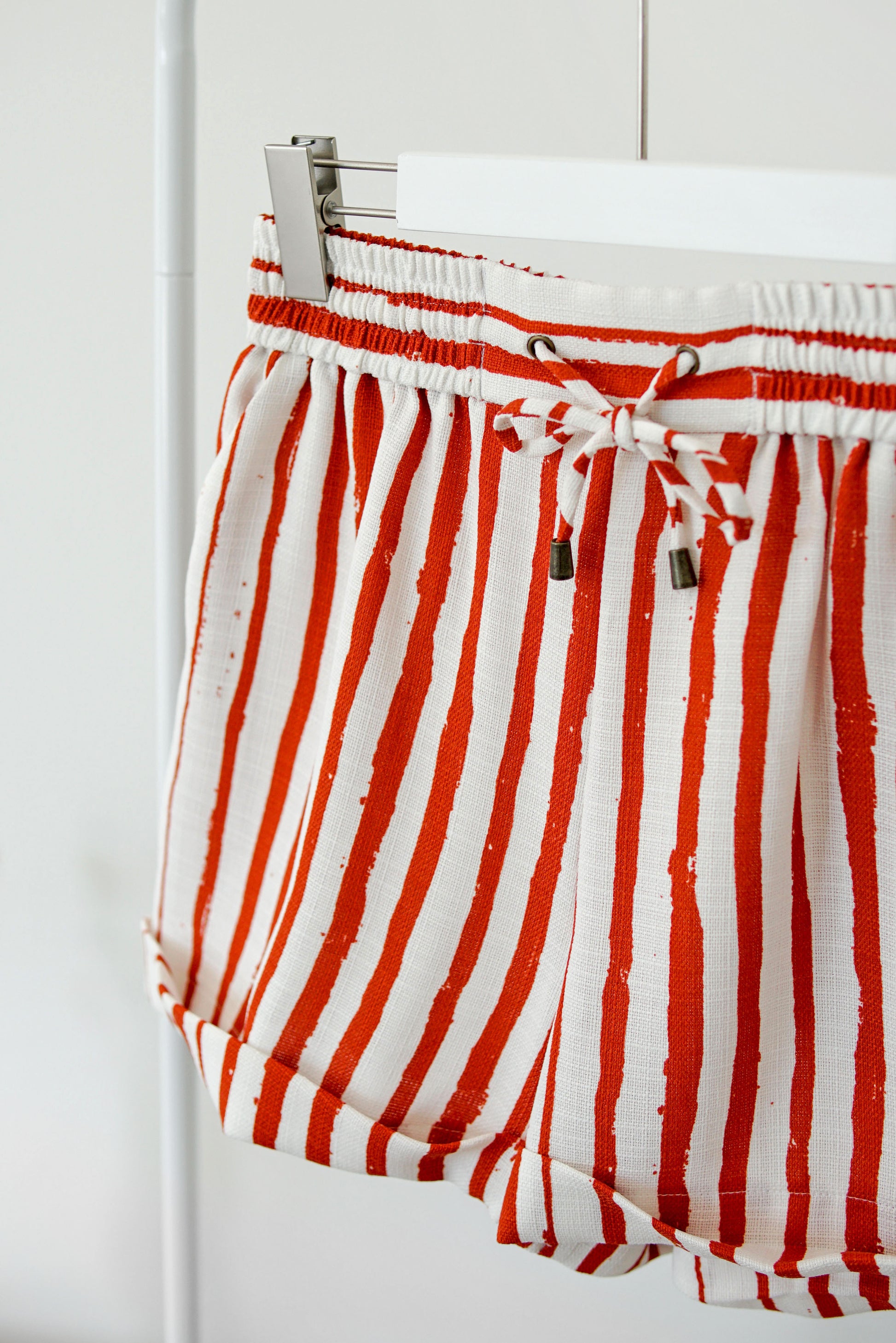 Leia Lounge Shorts - Orange Stripes