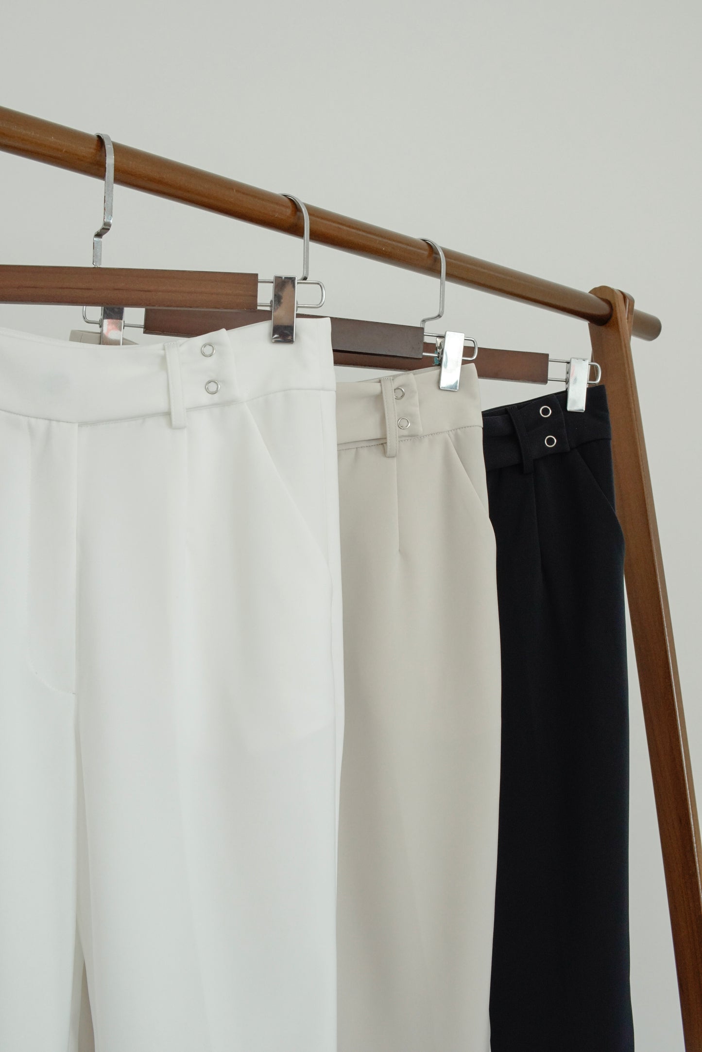 Loretta Snap Button Trouser - White