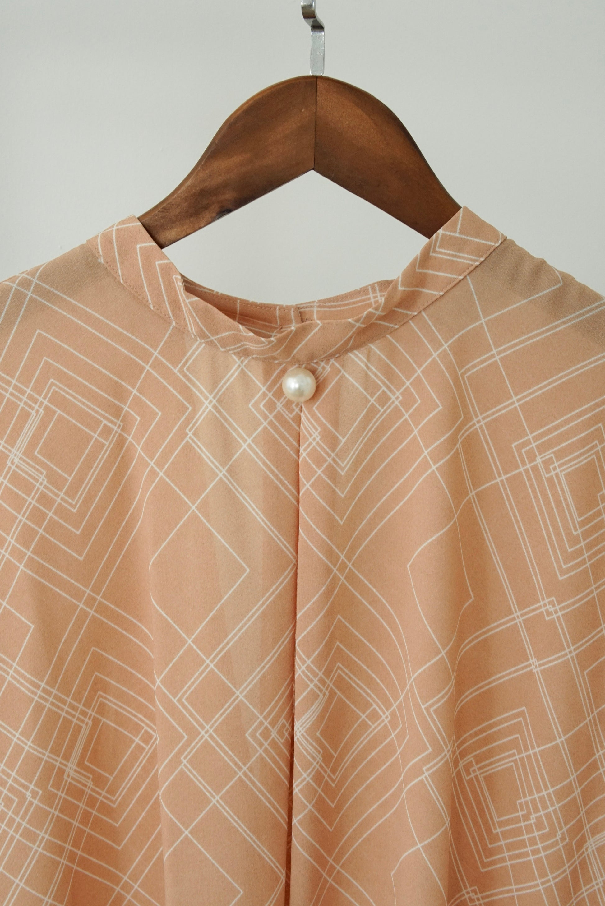 Estelle Abstract Print Top - Nude