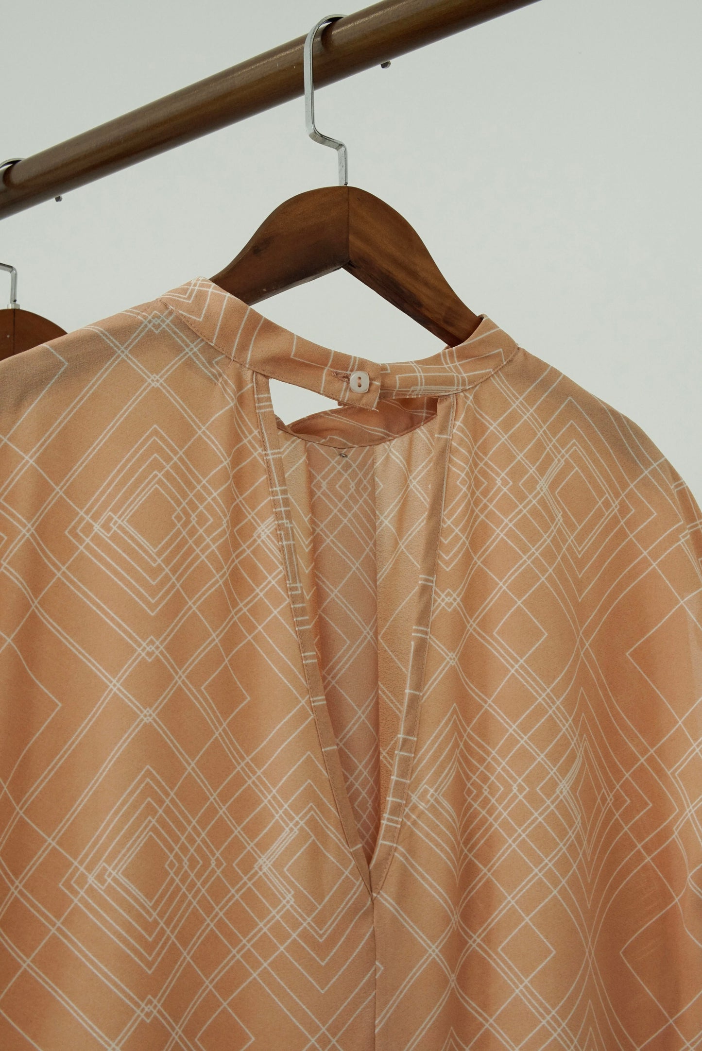 Estelle Abstract Print Top - Nude