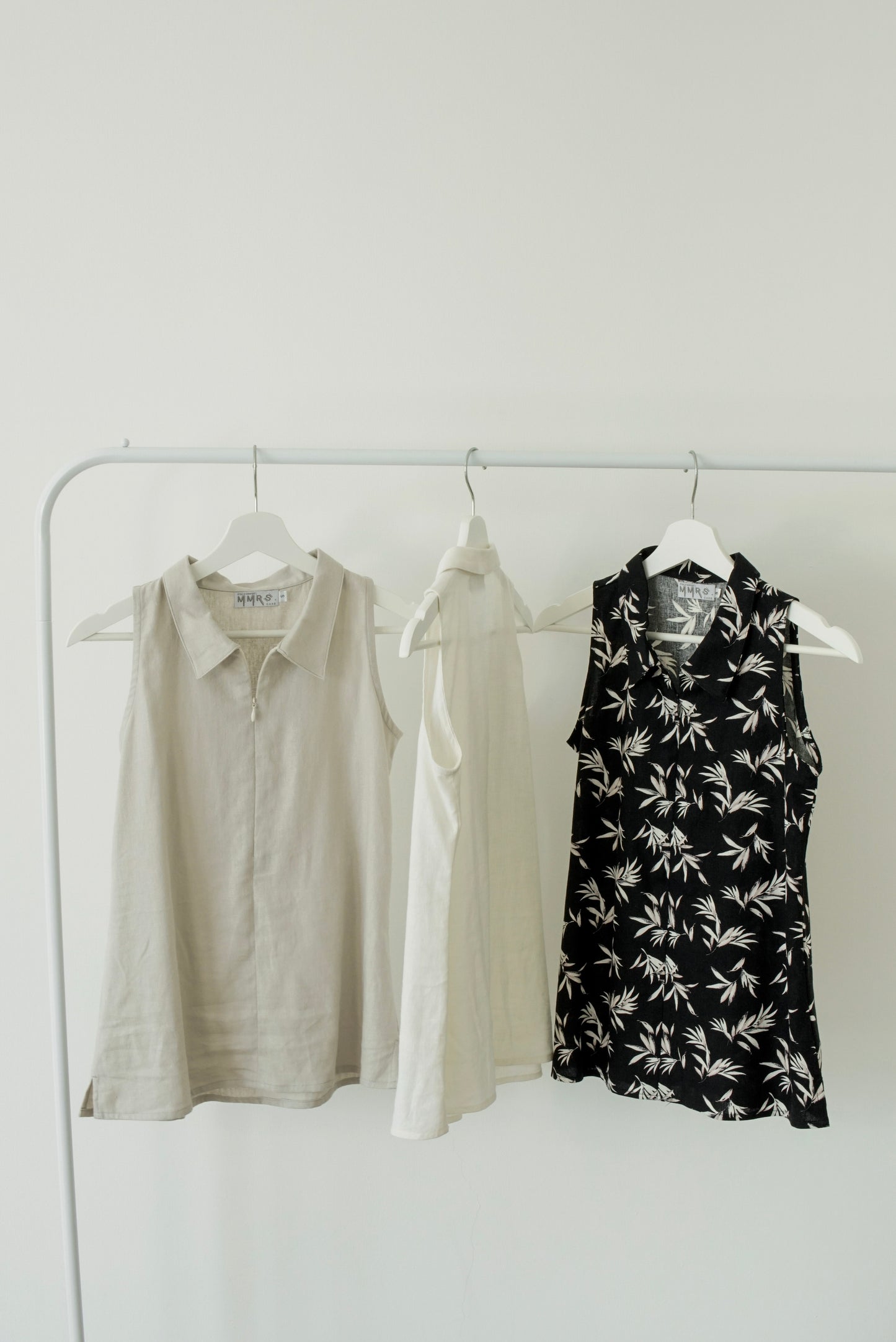 Eloise Zip Collar Blouse - White