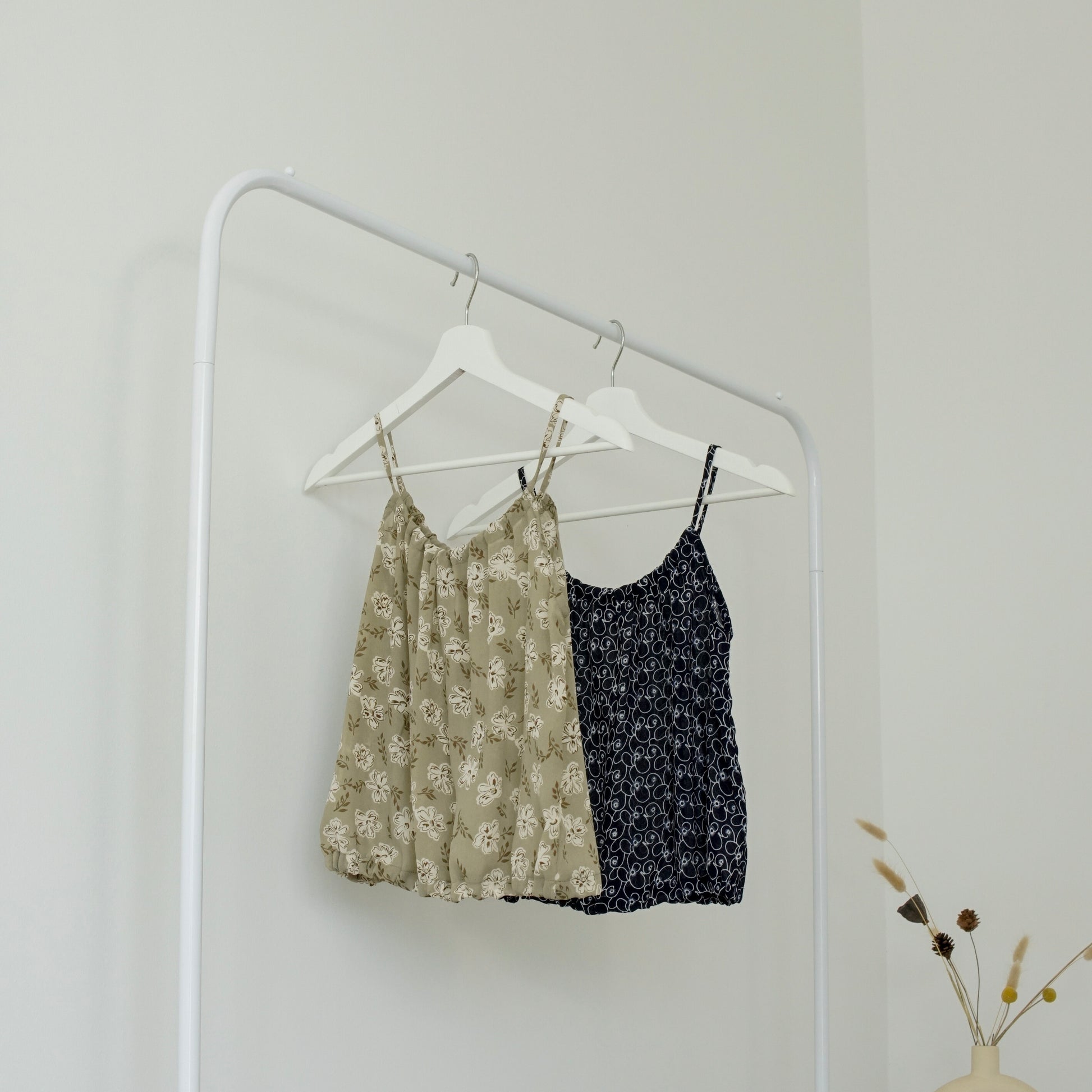 Kasey Print Cami Top - Navy