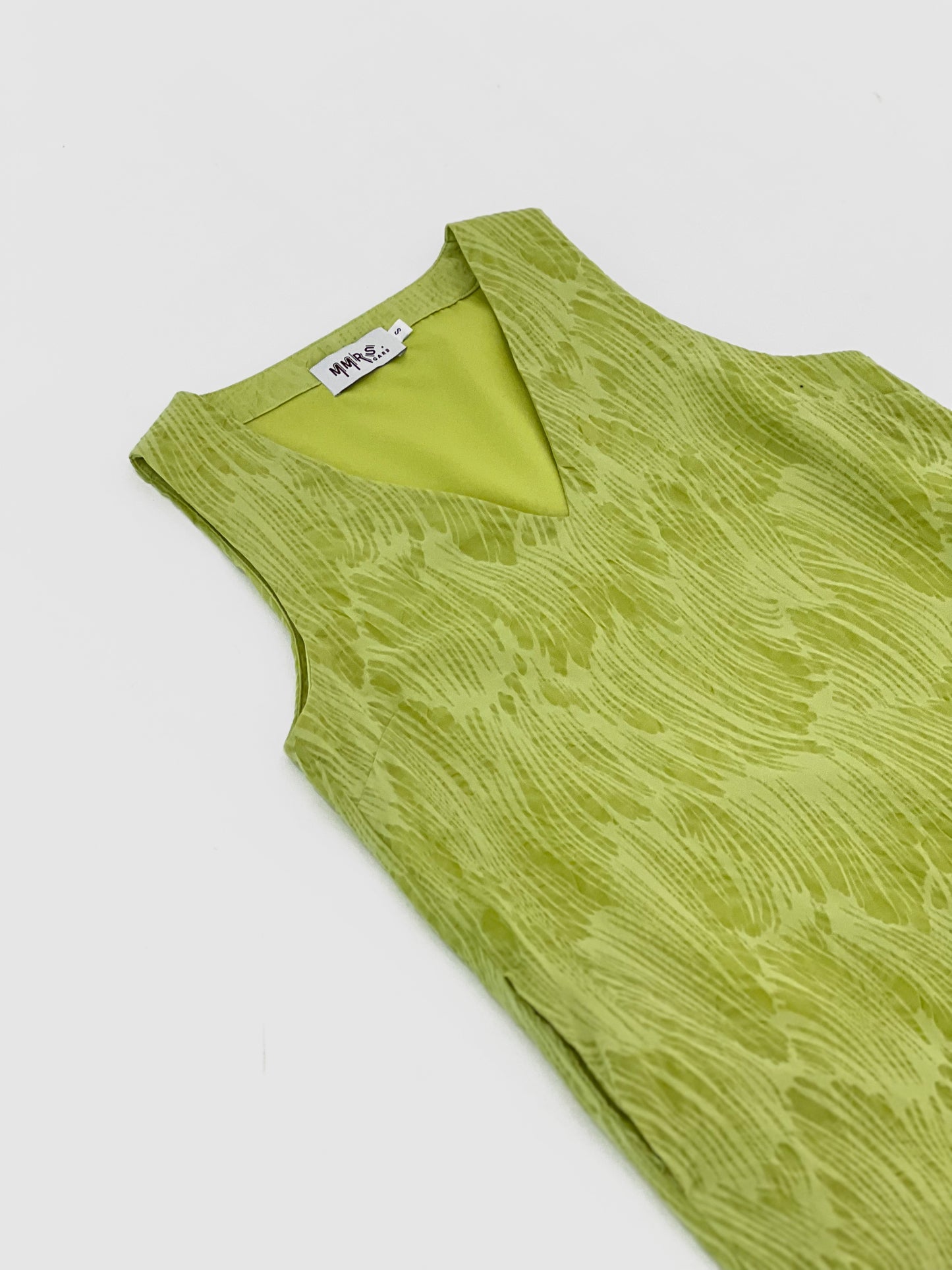 Eliza V Neck Ruffle Dress - Green
