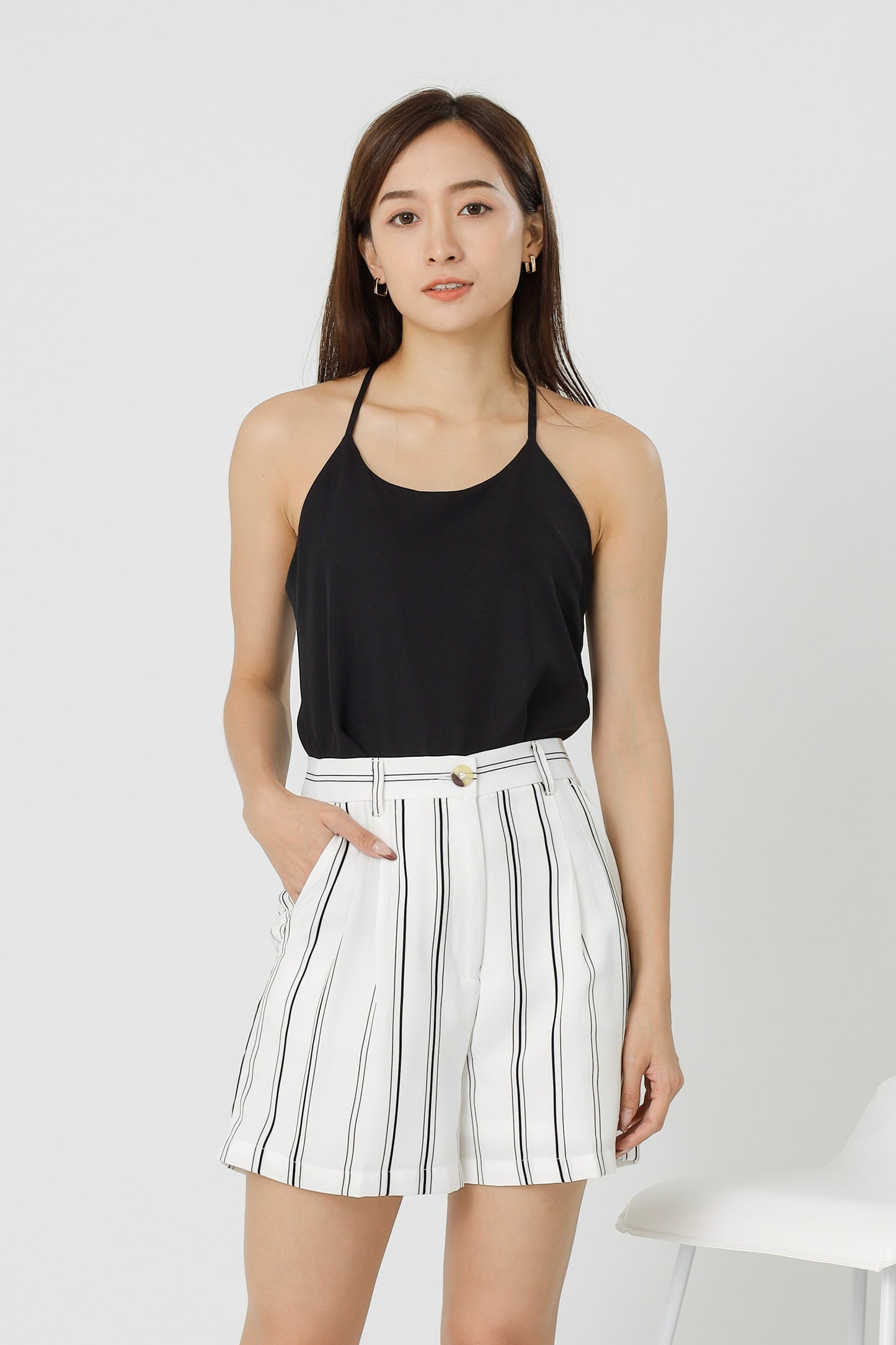Ellis Stripe Short - Monochrome