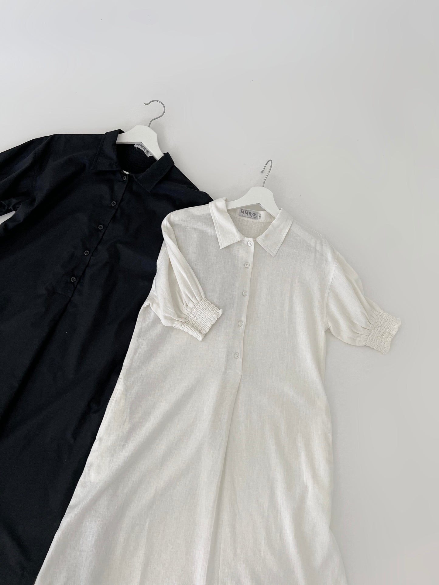 Elvira Linen Shirt Dress - Ivory