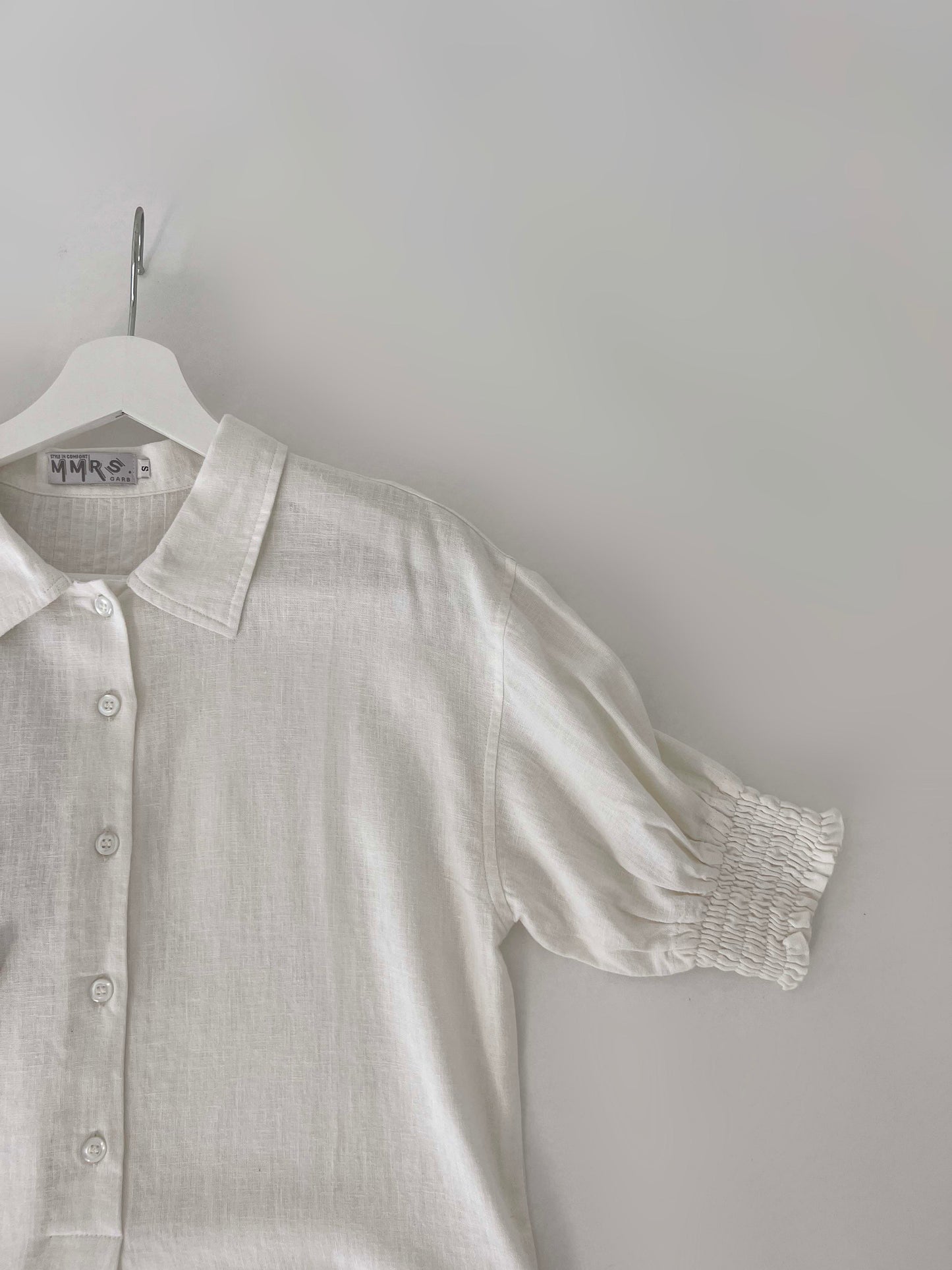 Elvira Linen Shirt Dress - Ivory