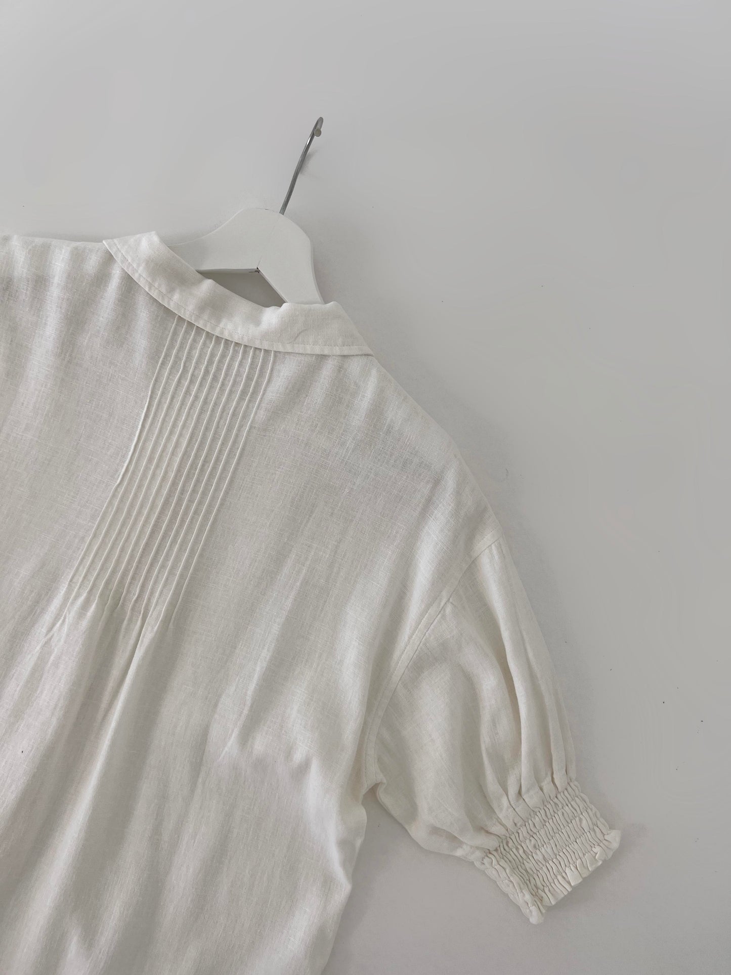 Elvira Linen Shirt Dress - Ivory