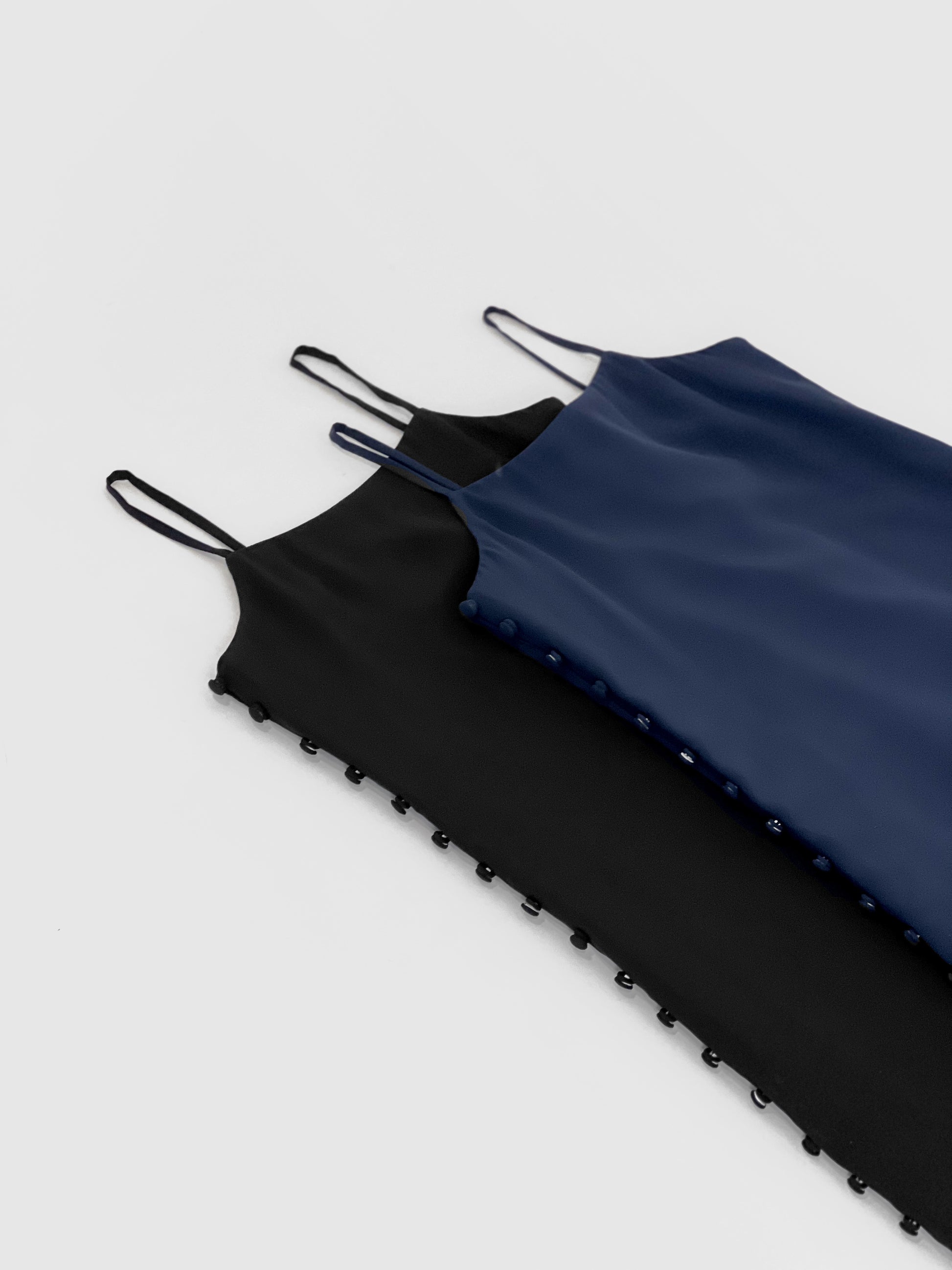 Emily Side Buttoned Dress - Navy
