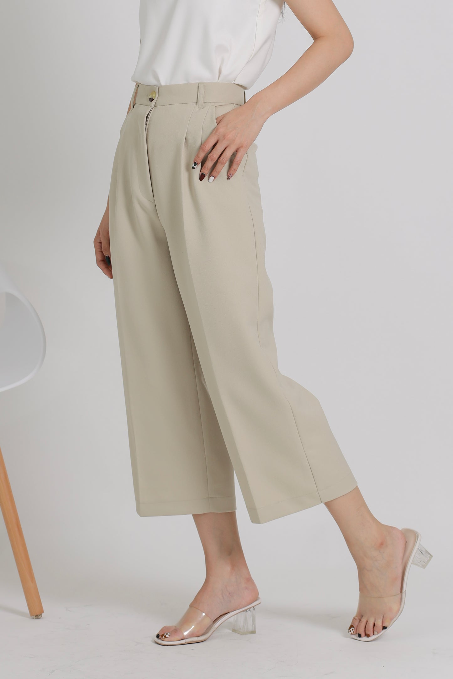Arlyn Culottes Trouser - Khaki