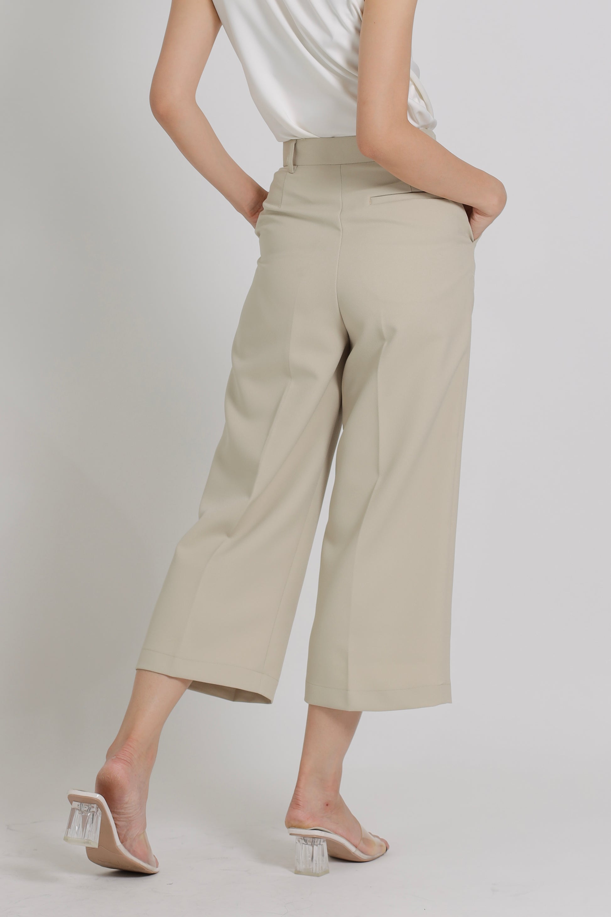 Gianna Culottes Pants - Khaki