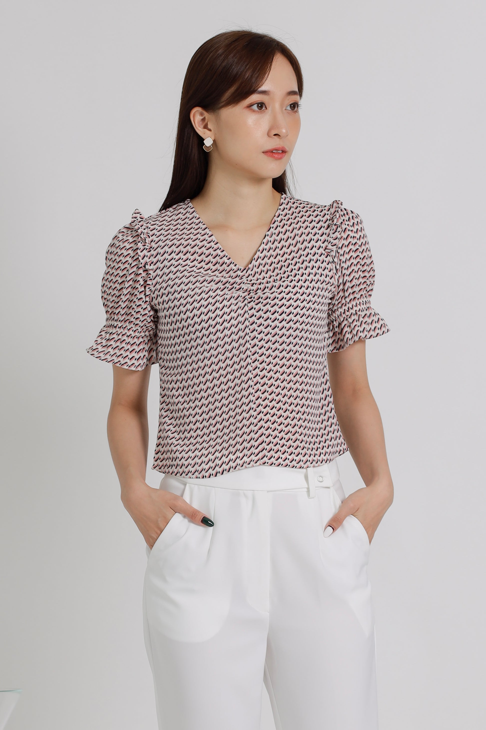 Caralynn Printed Top - Pink