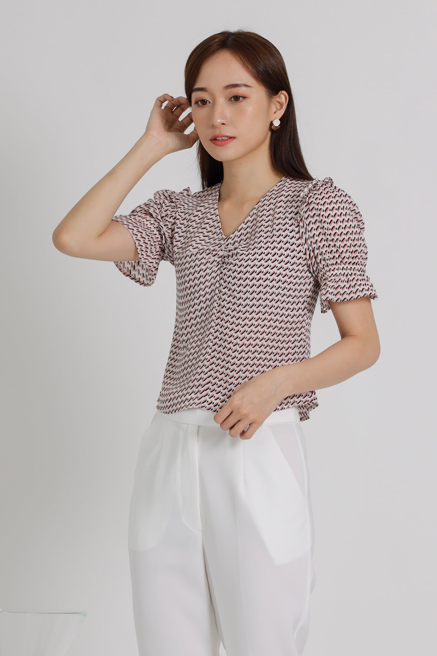 Caralynn Printed Top - Pink