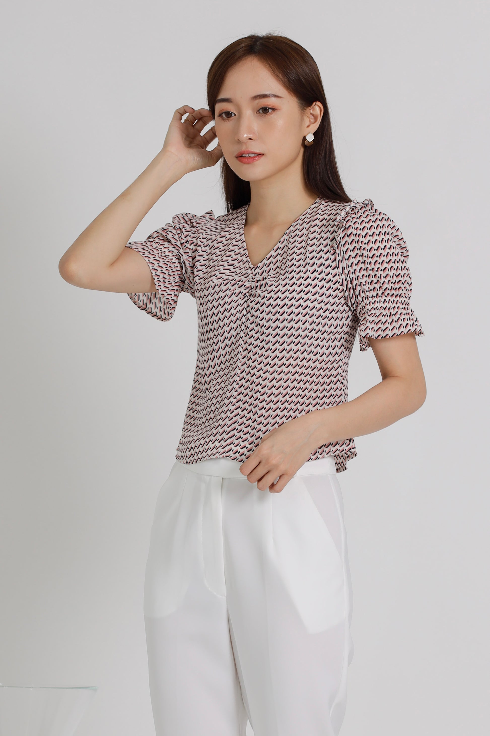 Caralynn Printed Top - Pink
