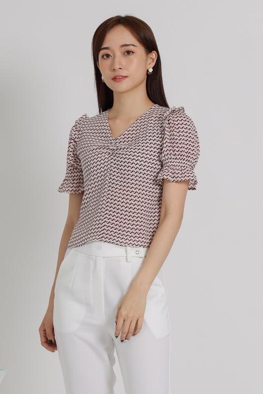Caralynn Printed Top - Pink
