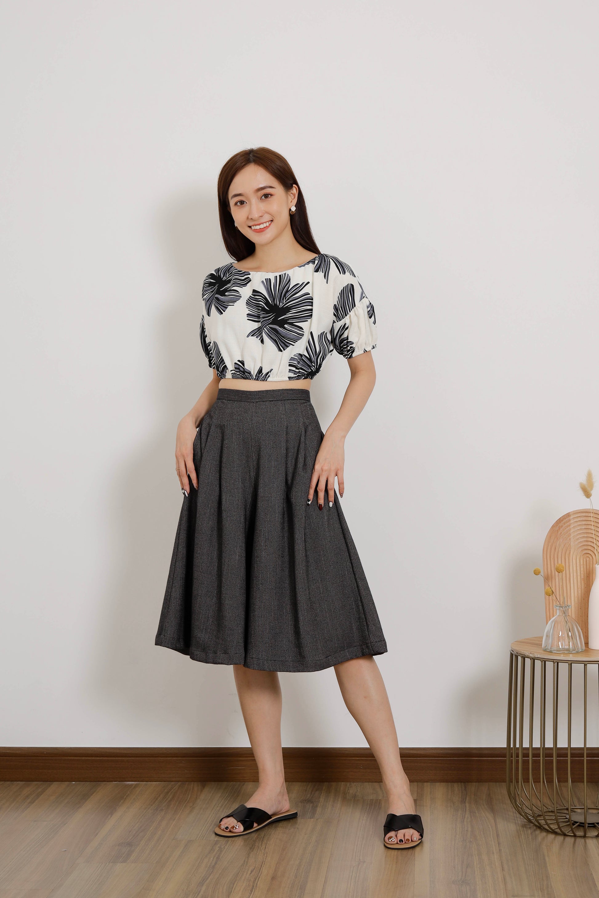 Evania Ruched Blouse - Floral