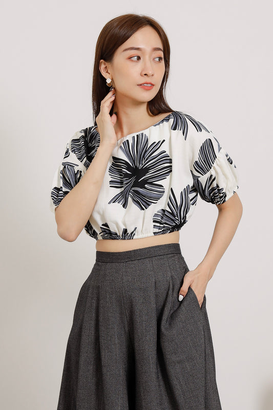 Evania Ruched Blouse - Floral