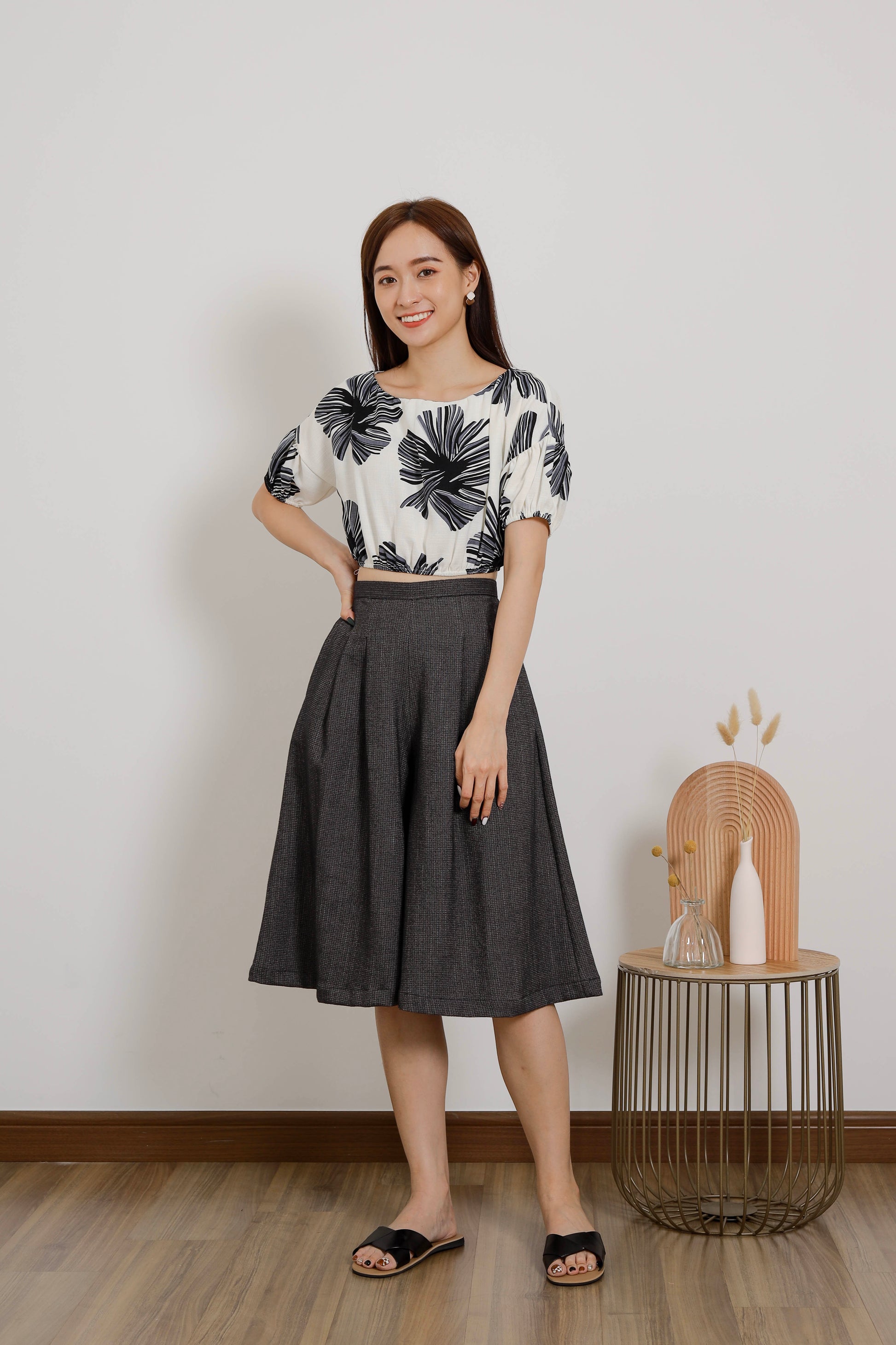 Evania Ruched Blouse - Floral