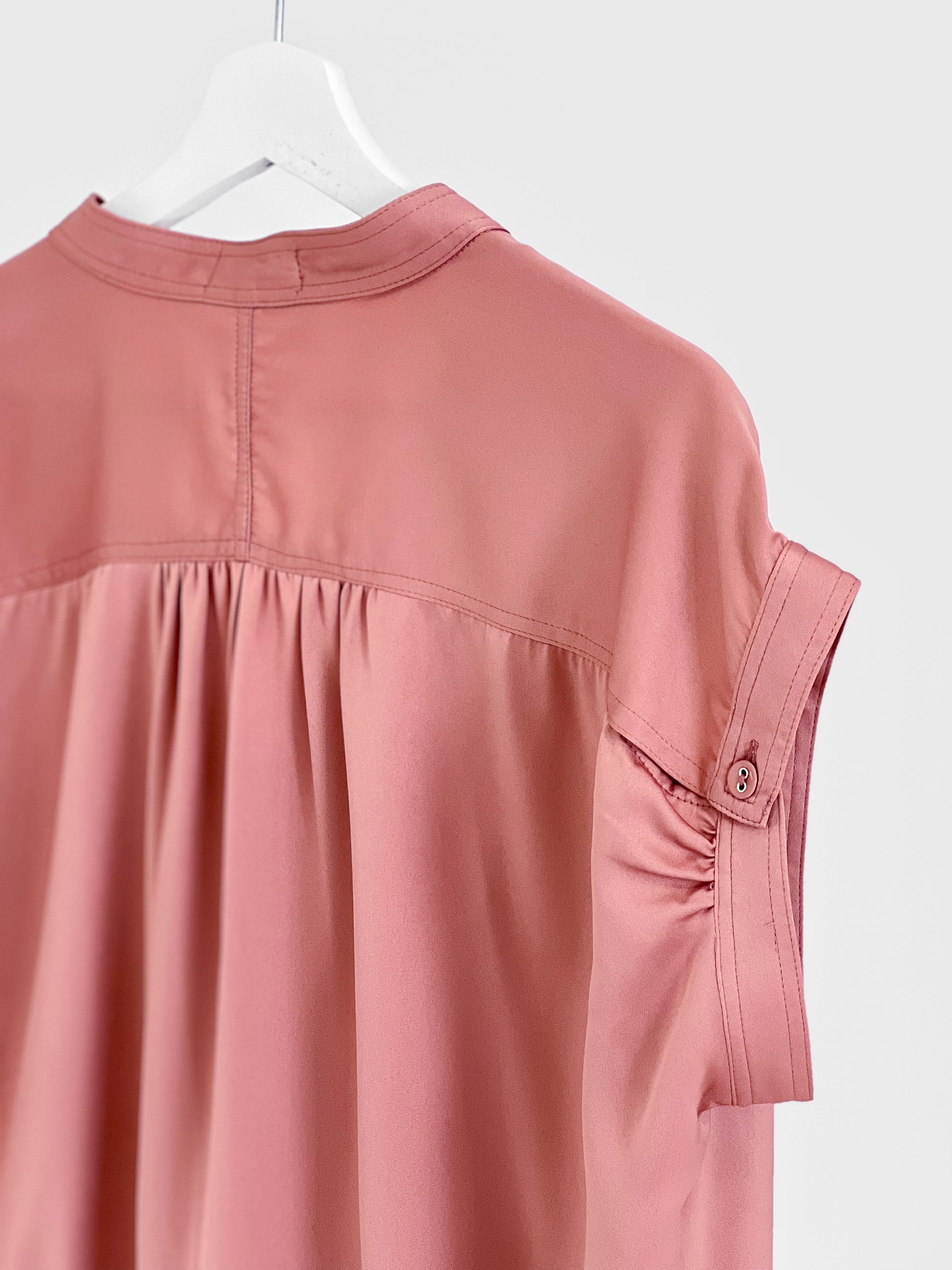 Farah Satin Blouse - Dust Pink