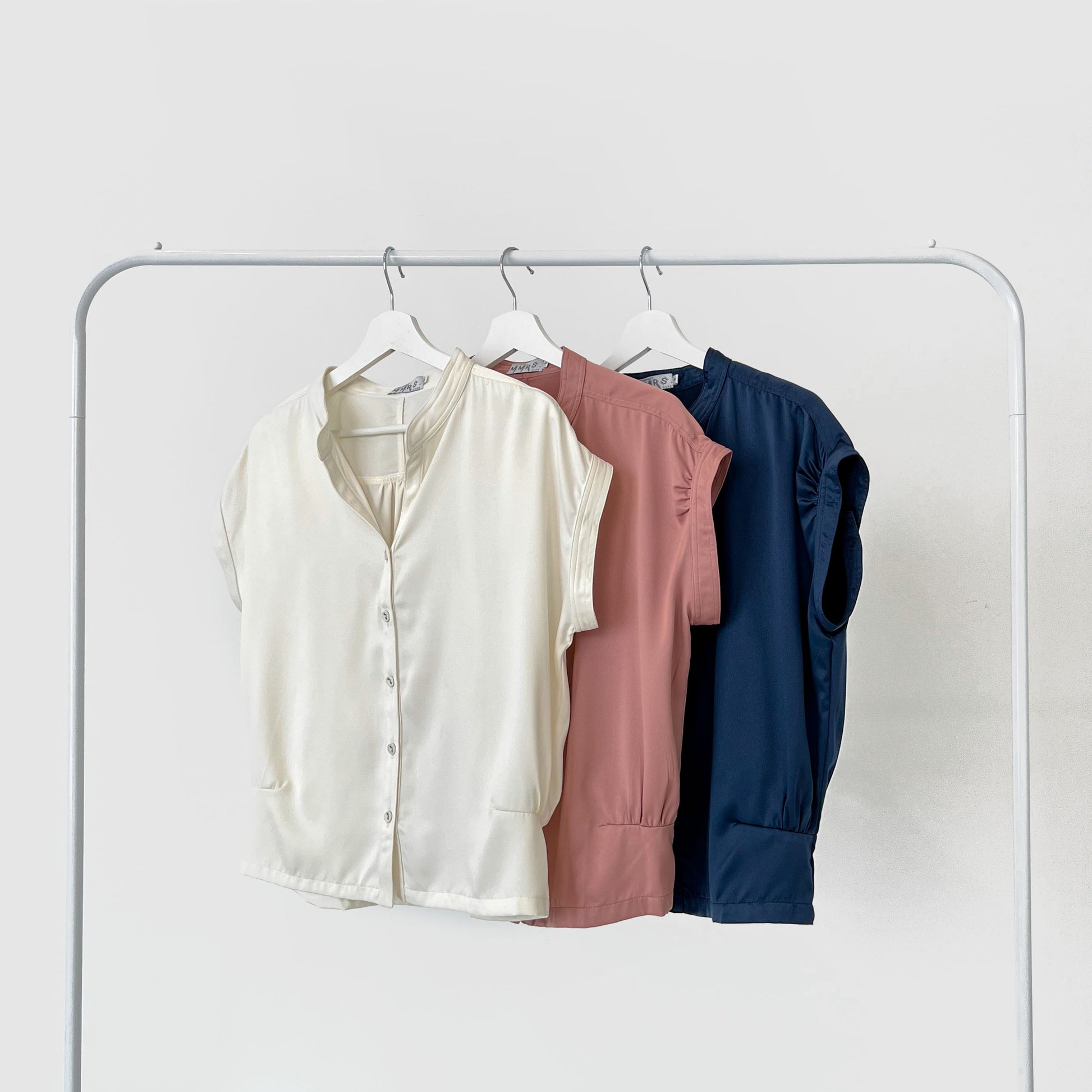 Farah Satin Blouse - Ivory