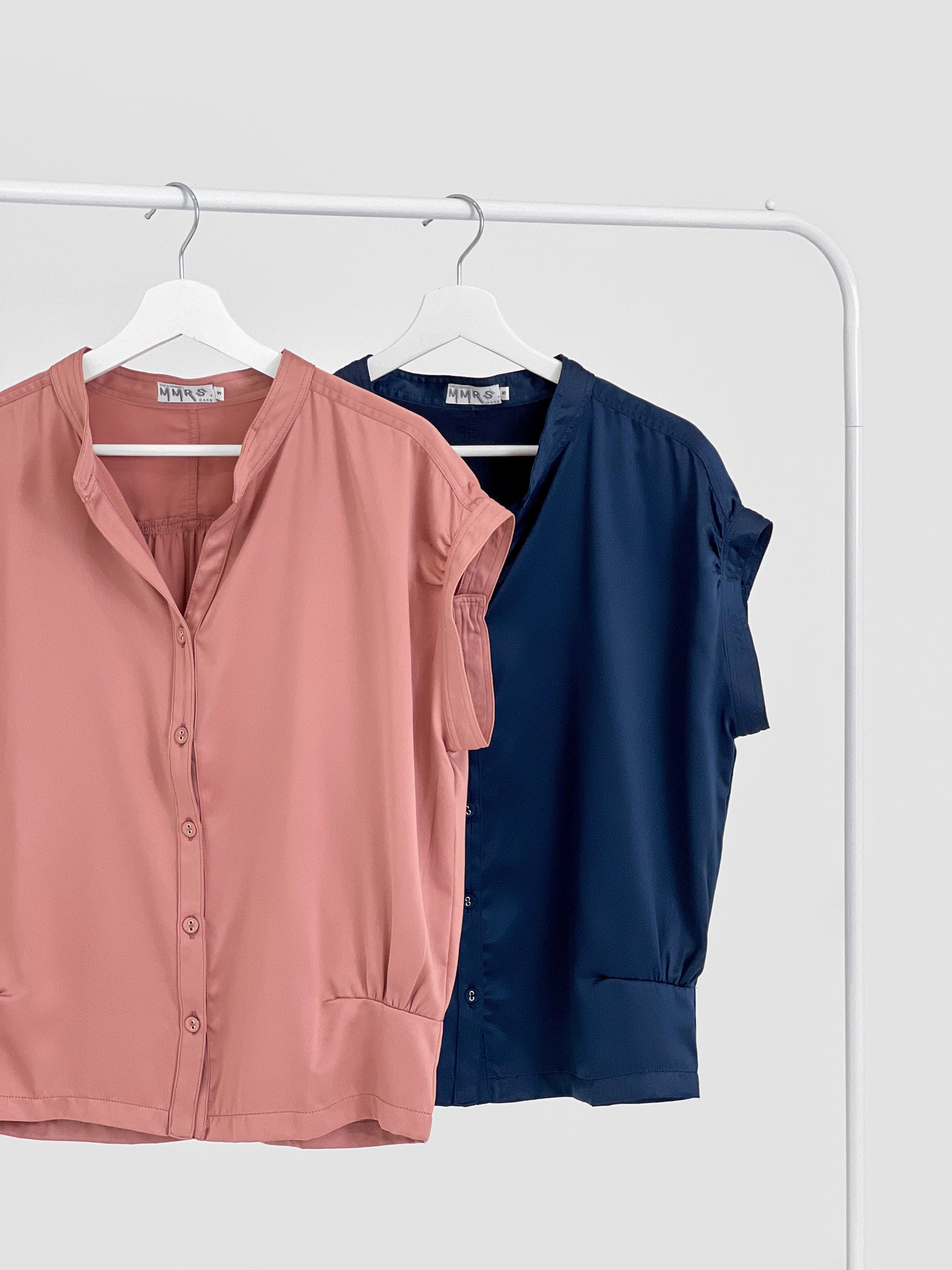 Farah Satin Blouse - Dust Pink