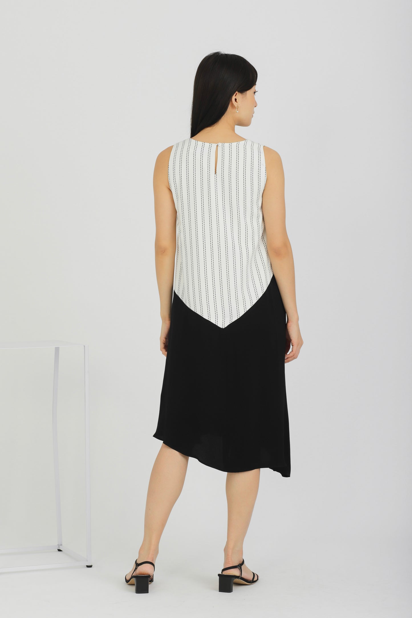 Tori Colour Block Dress - Monochrome