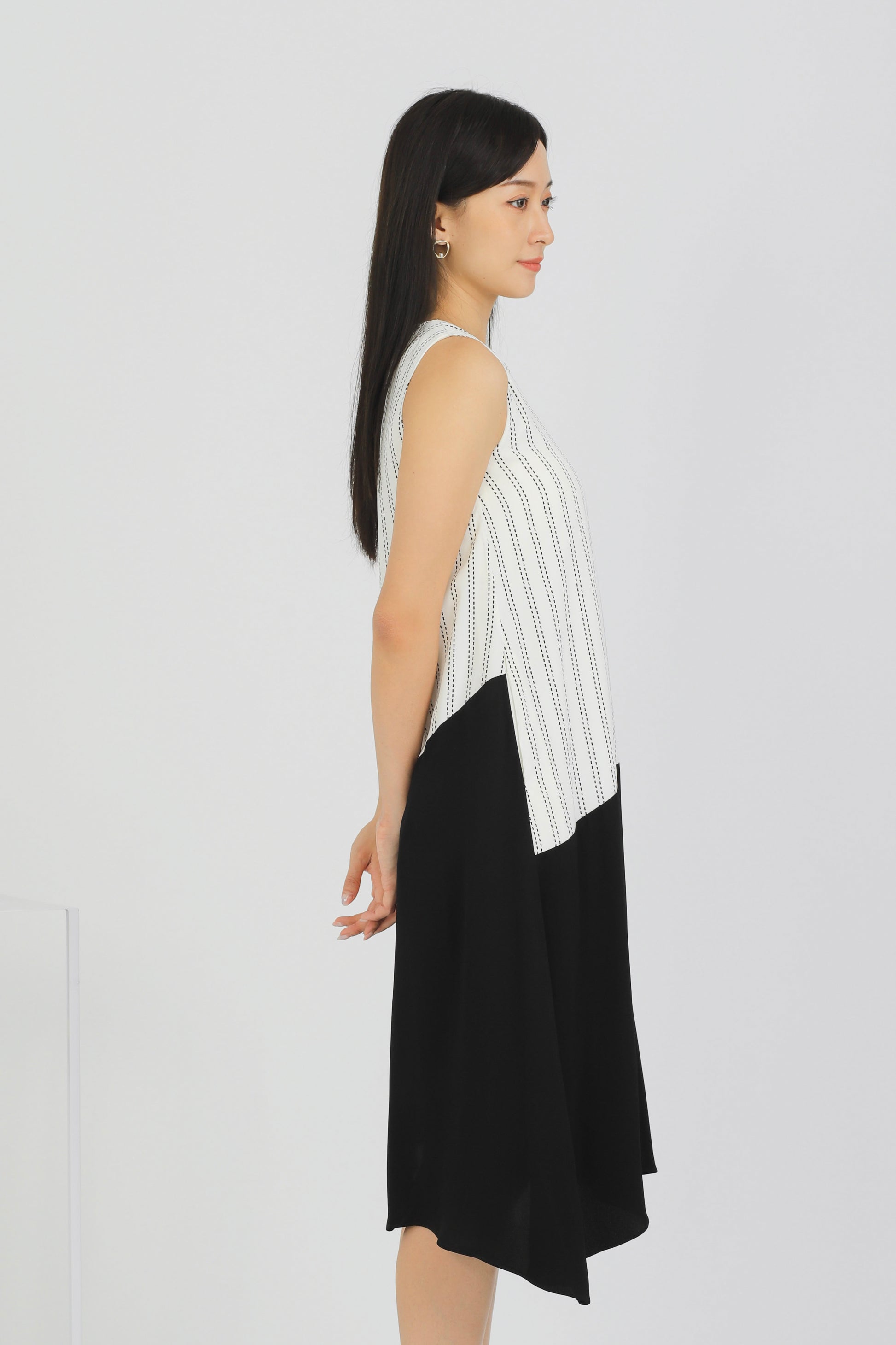 Tori Colour Block Dress - Monochrome